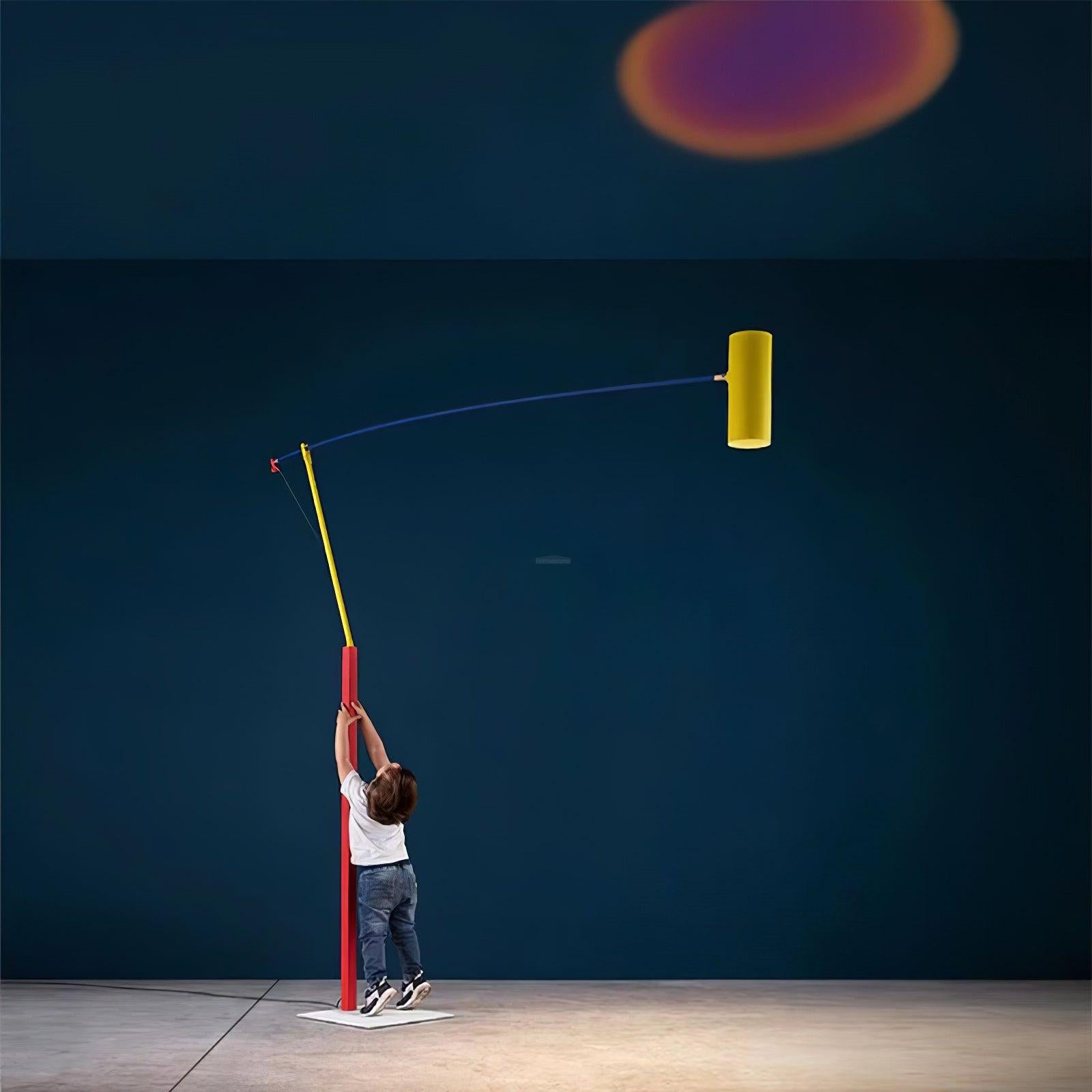 Ettorino Floor Lamp - Alonso, Flexible, Red & Yellow & Blue-1-Luxehomezone