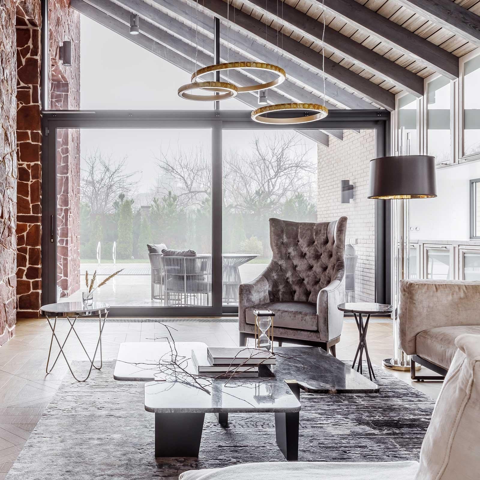 Aura Ring Chandelier ∅ 15.7″ - Straps-1-Luxehomezone