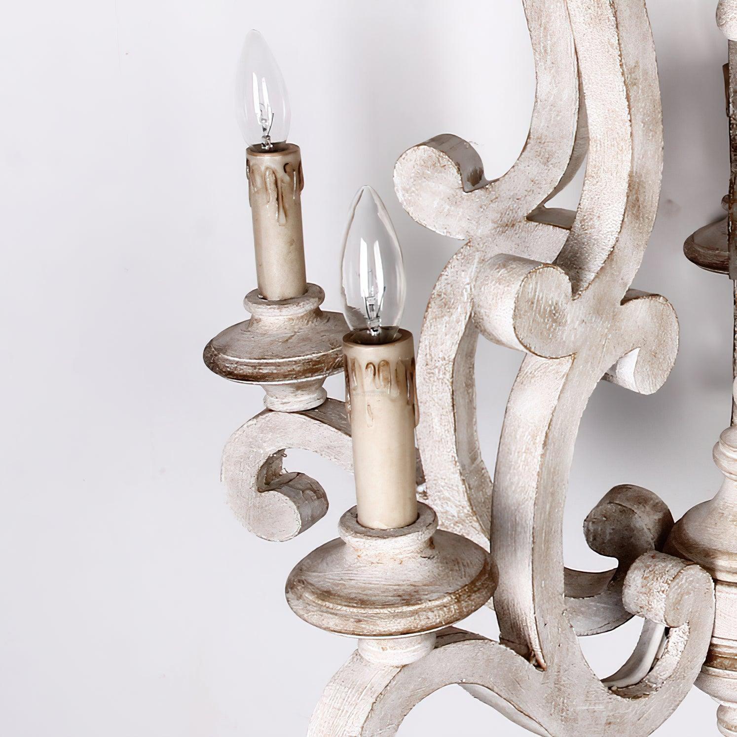 Parrotuncle Wooden Candle Chandelier Φ 23.6″ - Candle-1-Luxehomezone