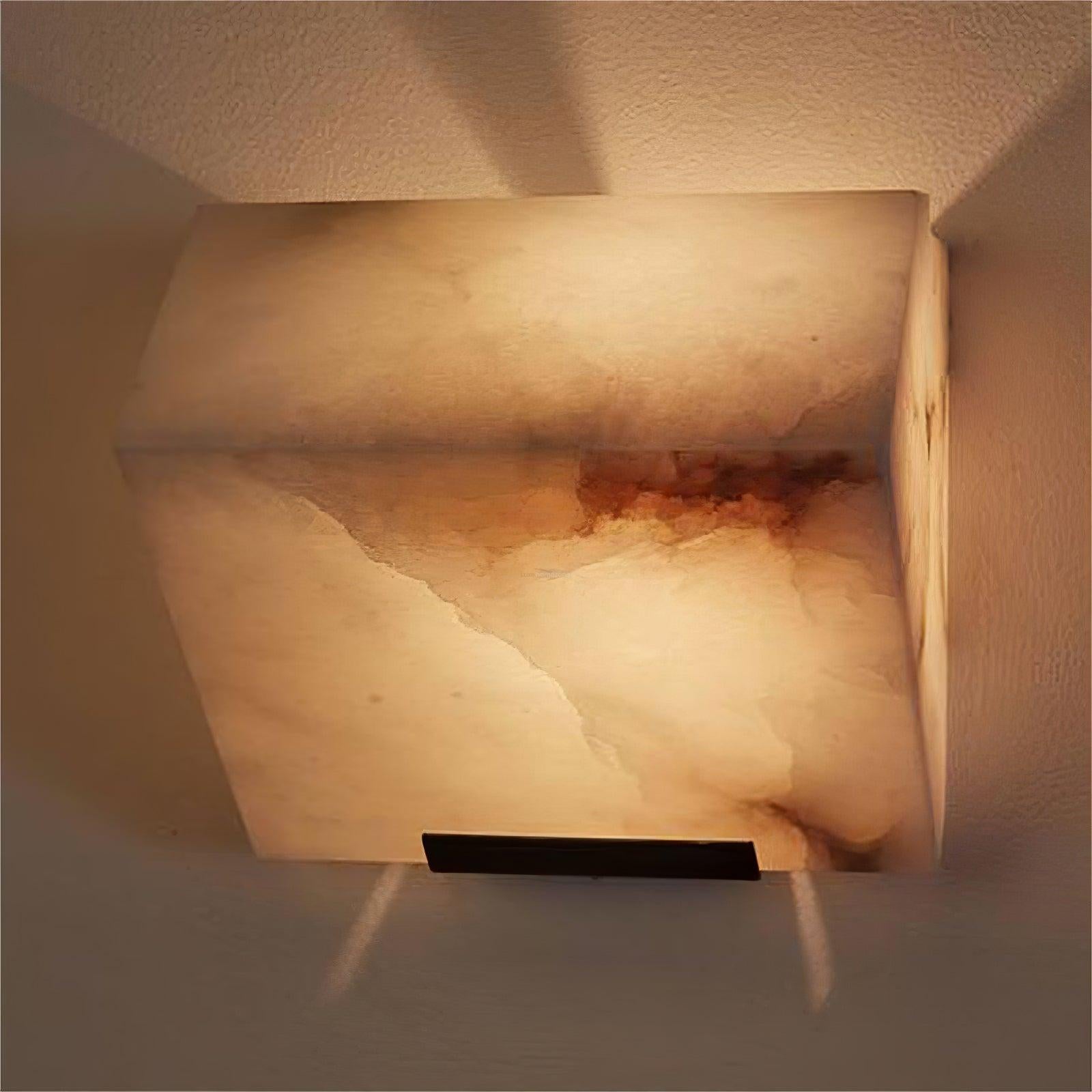 Alabaster Staircase Wall Sconce - Alabaster, Alabaster Wall Lamp-1-Luxehomezone