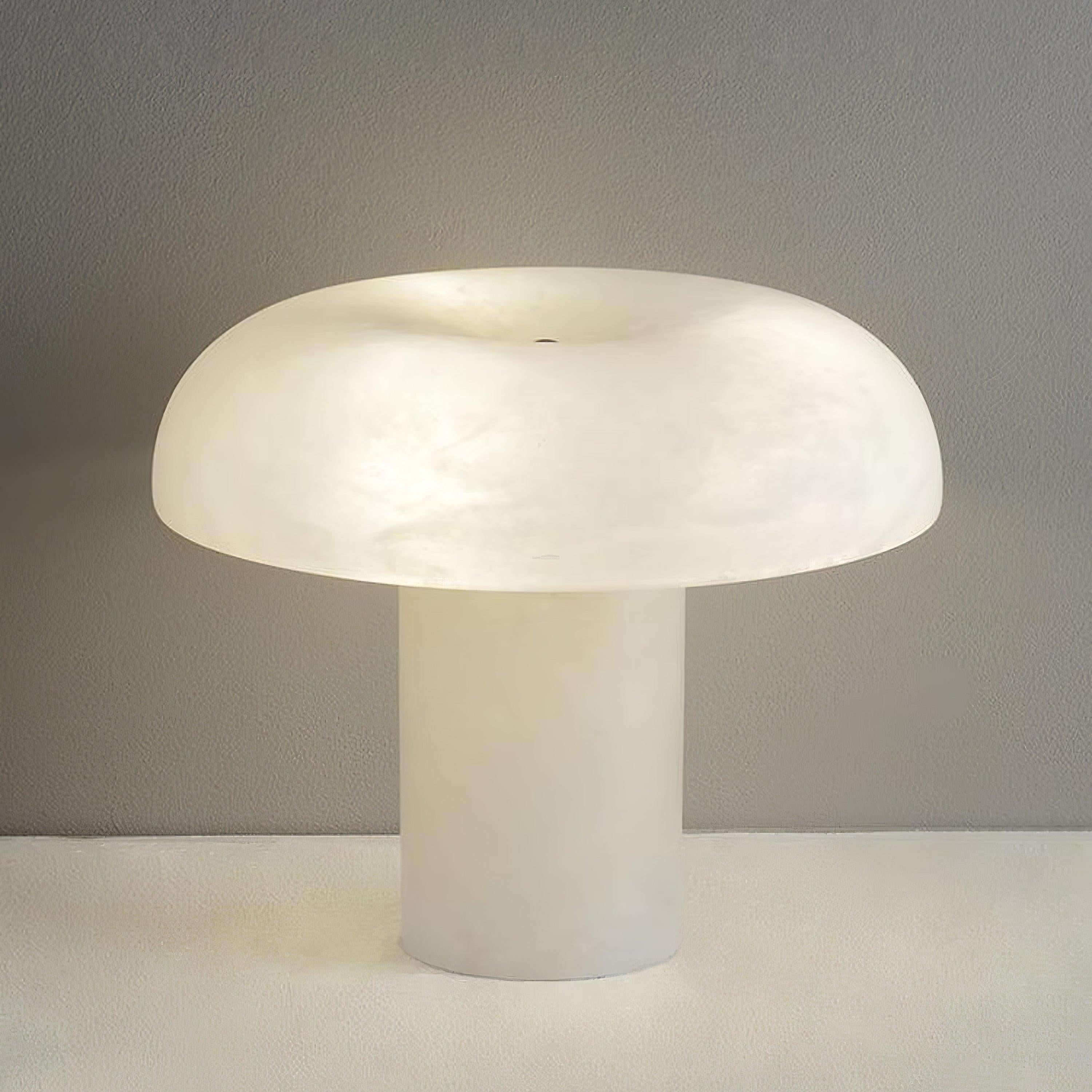 Mushroom Table Lamp Style B - Alabaster-1-Luxehomezone