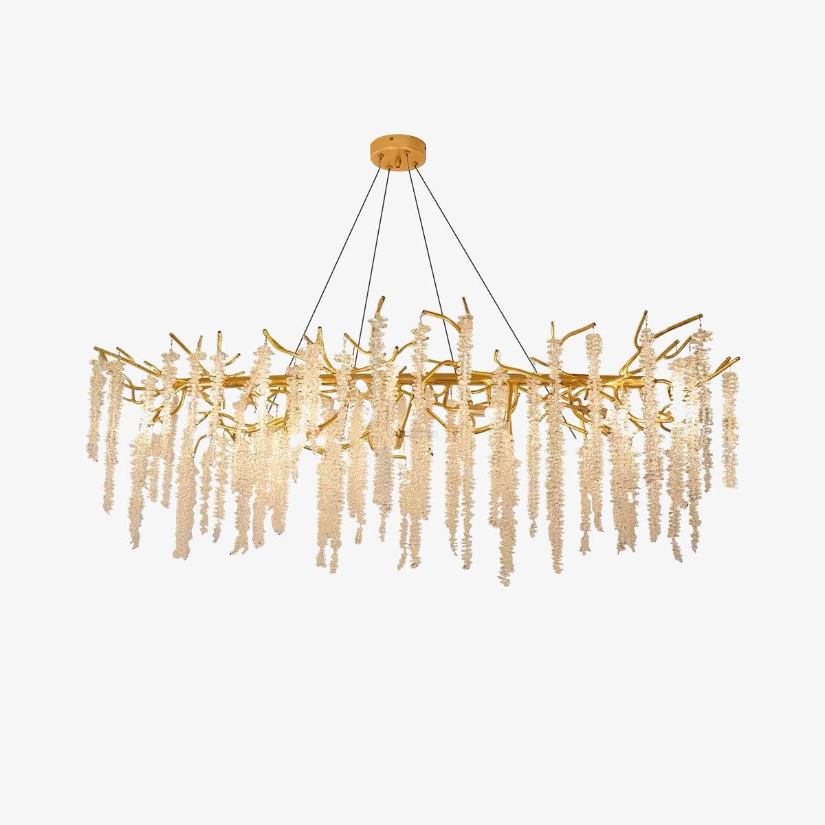 Wisteria Flower Style Crystal Chandelier For Living Room - Luxehomezone