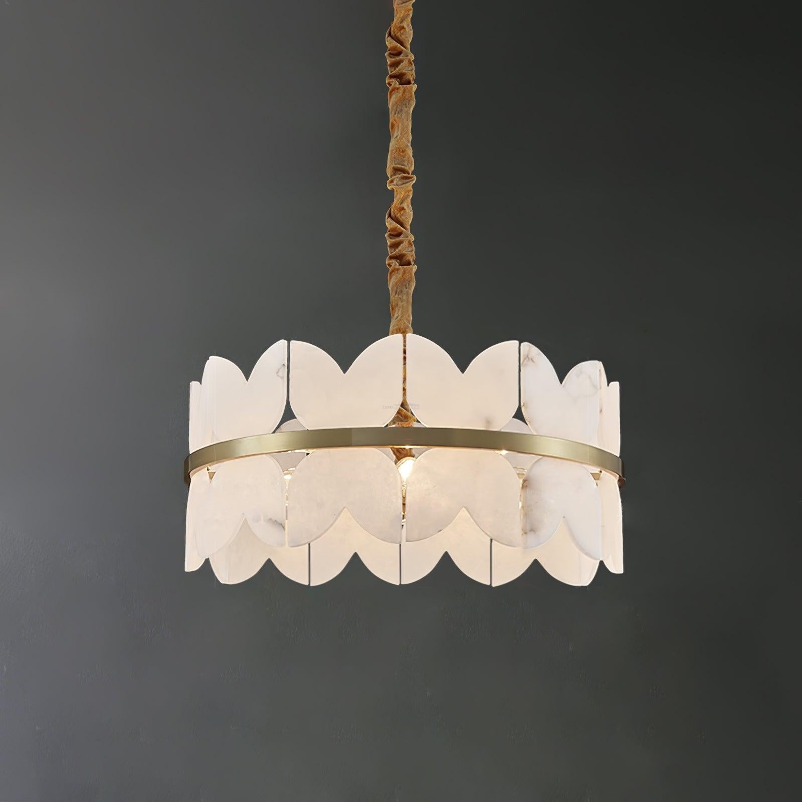 Alabaster Cloudscape Chandelier with 1/2 layer - Alabaster, Alabaster Chandelier-1-Luxehomezone