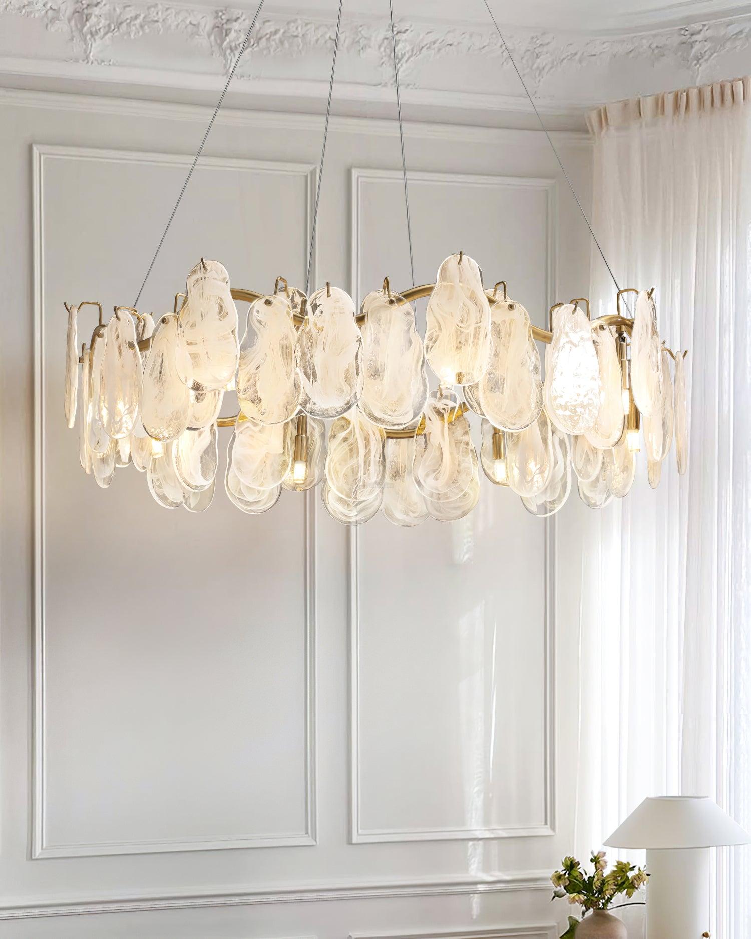 Mahina Cloud Round/Linear Chandelier - Cylinder-1-Luxehomezone