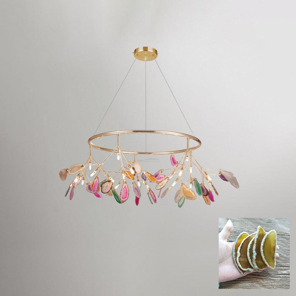 Agate Flake Chandelier with 4/12/16/20 heads - Branch-1-Luxehomezone
