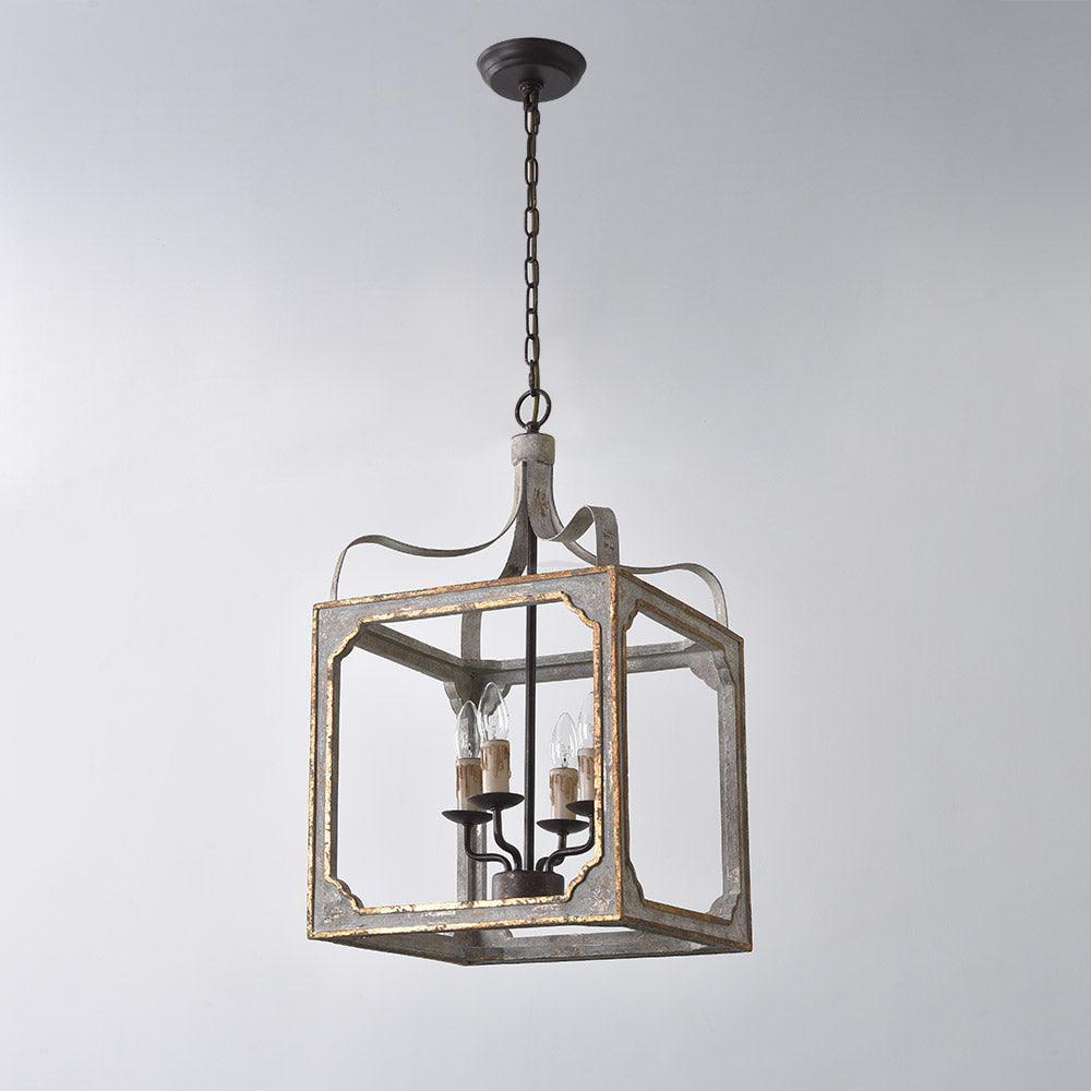 Boho Rustic Cube Chandelier  Φ 14.2″ - Genteel-1-Luxehomezone