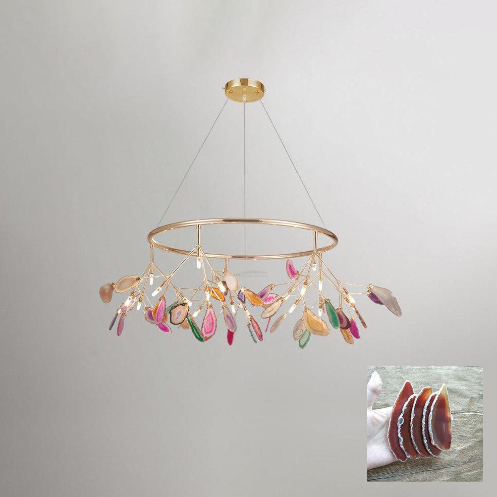 Agate Flake Chandelier with 4/12/16/20 heads - Branch-1-Luxehomezone