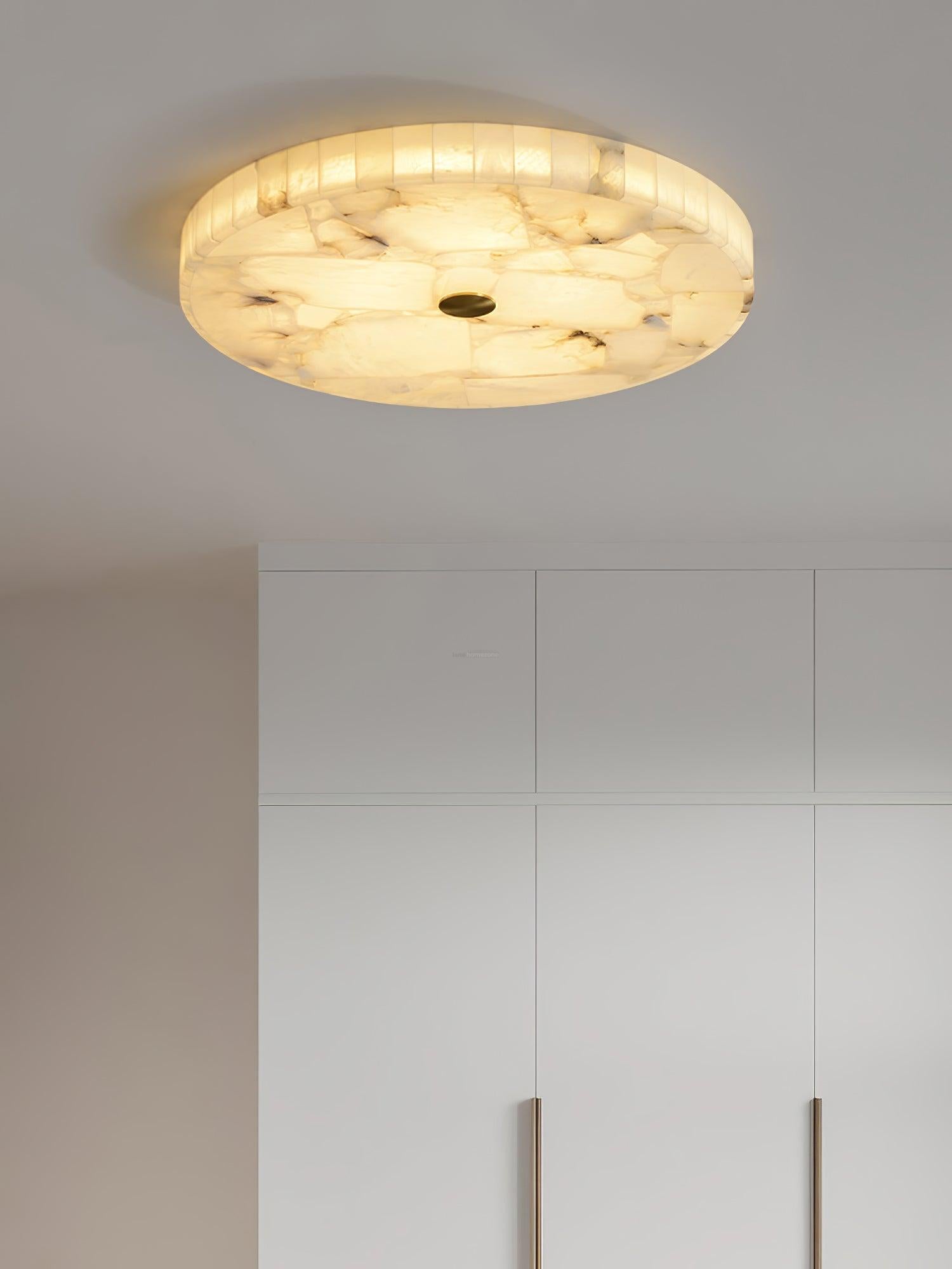 Round Alabaster Ceiling Lamp - Alabaster-1-Luxehomezone