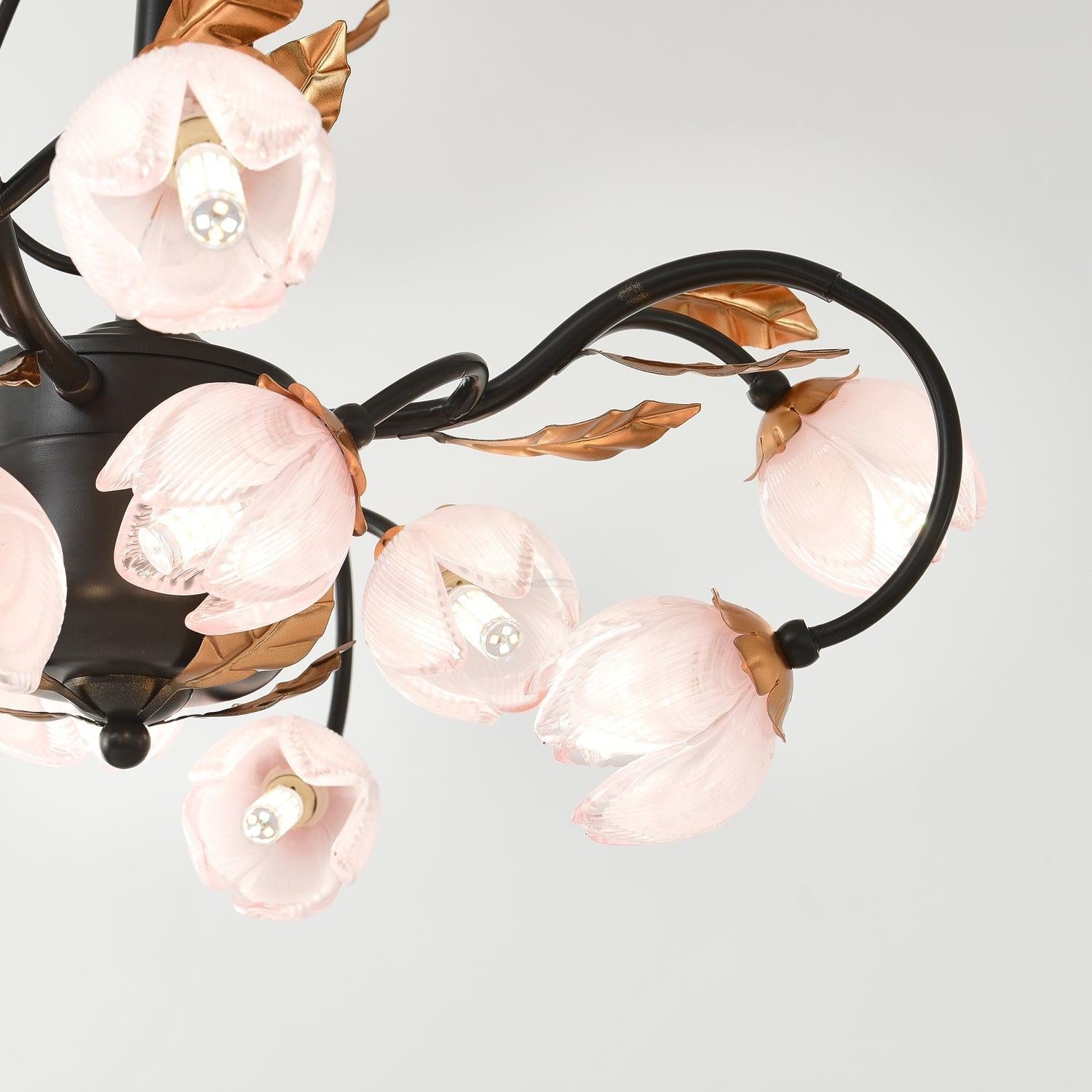 Pink Flower Blossom Chandelier Φ 22.8″ - Karen-1-Luxehomezone