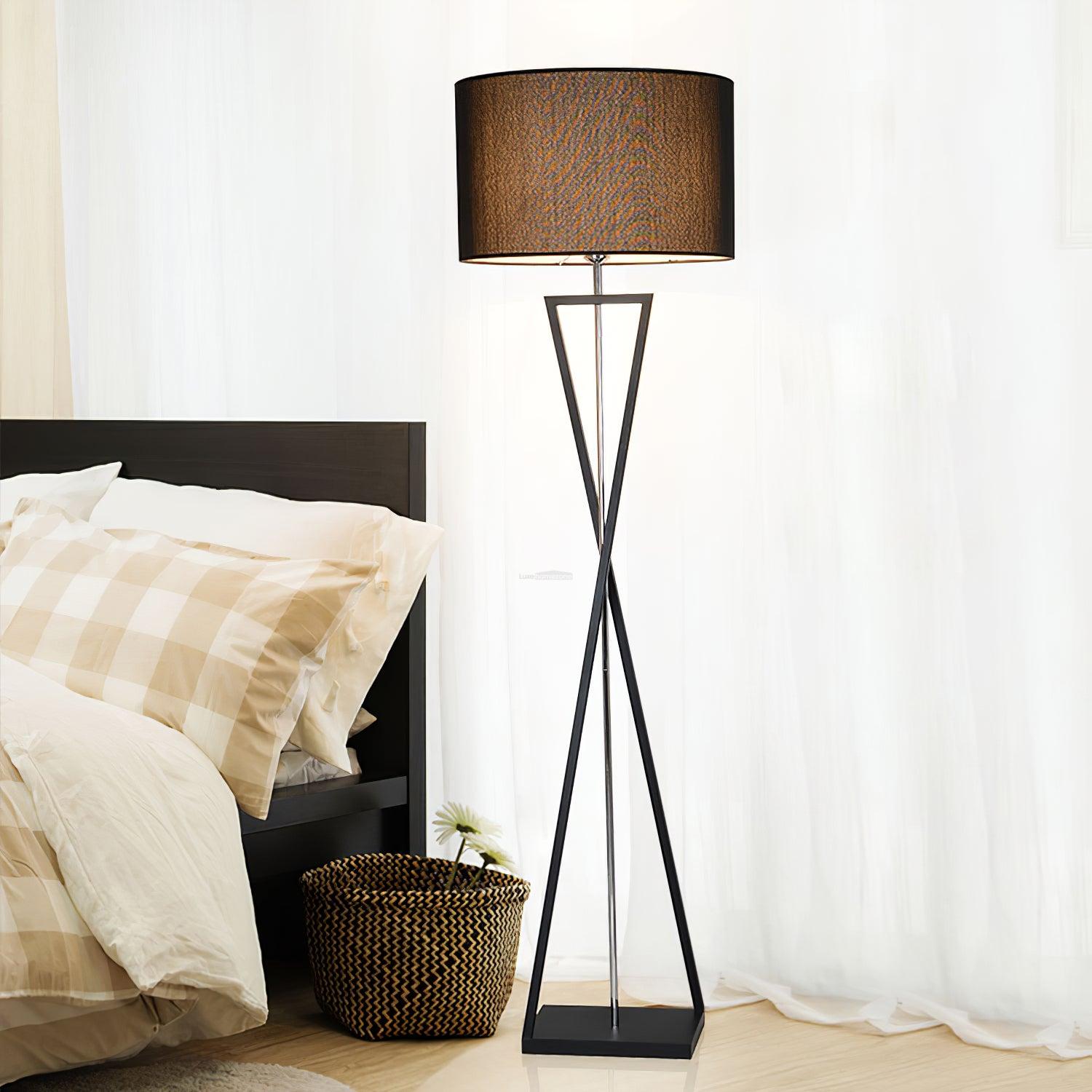 Kaden Black Floor Lamp ∅ 20.1″ - Geometry-1-Luxehomezone