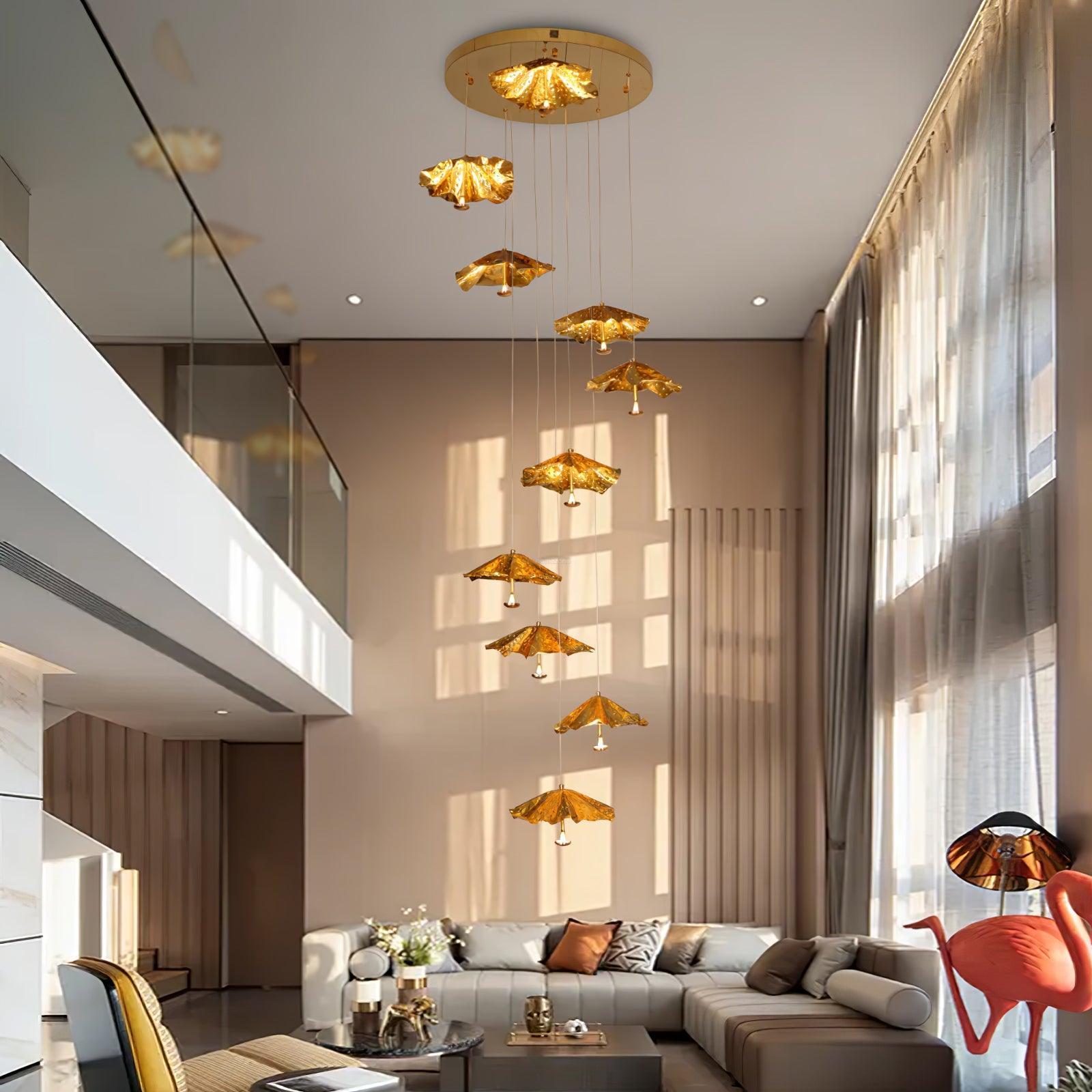 Livra Leaf Chandelier ∅ 11.8″ - Earring-1-Luxehomezone
