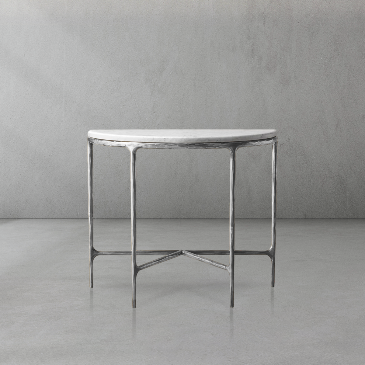 Thaddeus Semi-Circle Marble Console Table