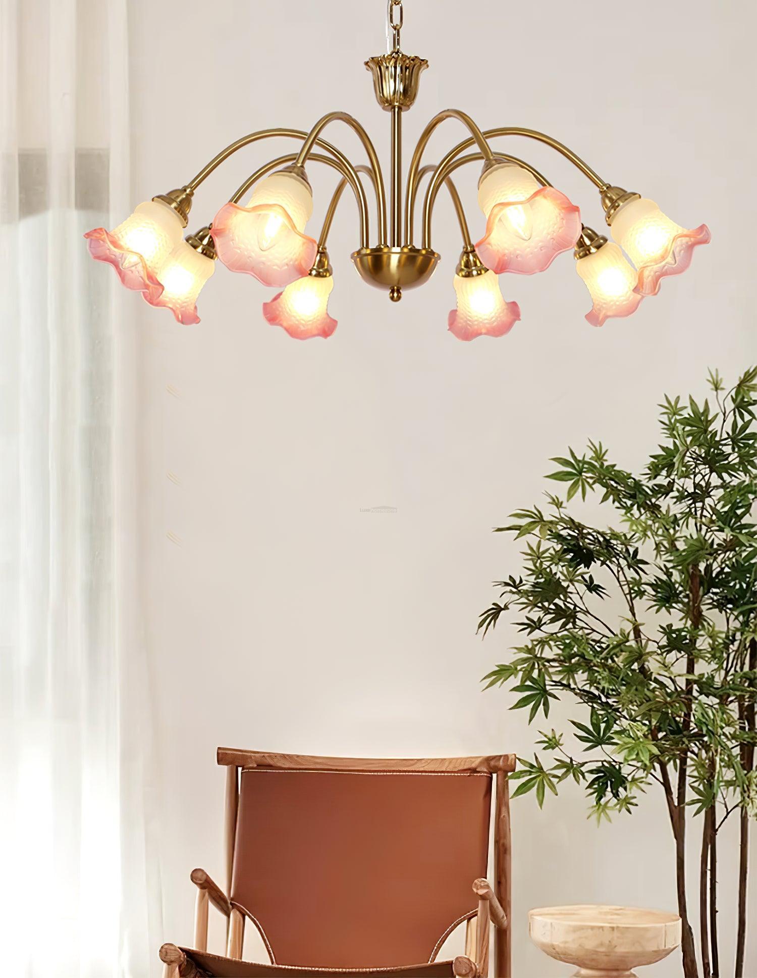 Morning Glory Chandelier ∅ 24.4″ - Zahara-1-Luxehomezone