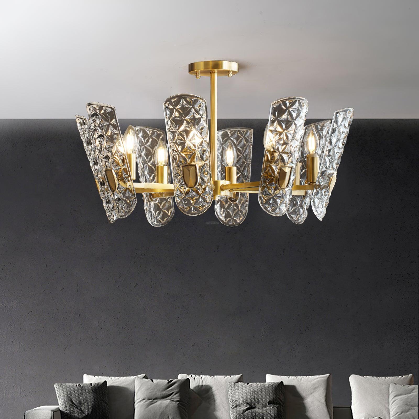 Brass Central Chandelier - Lucency-1-Luxehomezone
