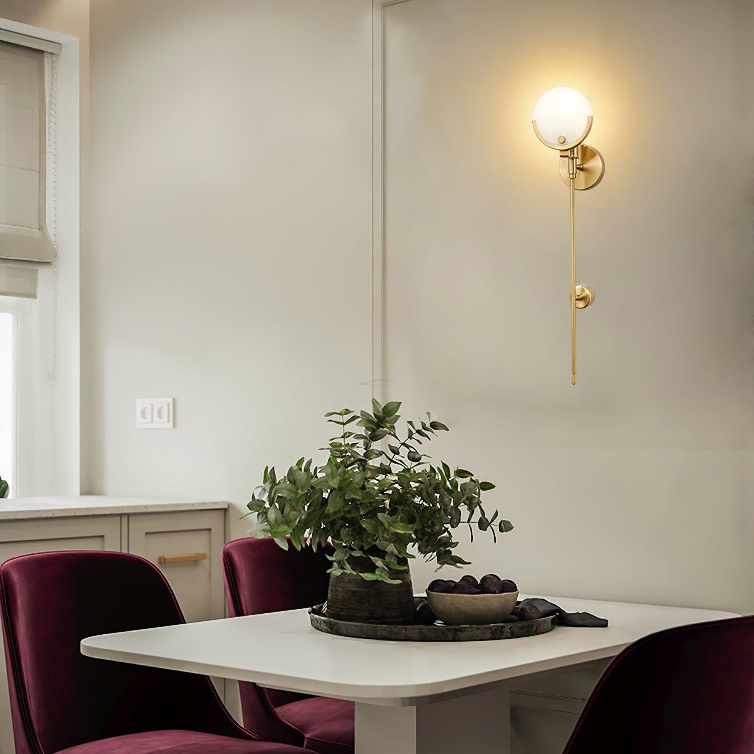 Ava Alabaster Brass Wall Sconce - Alabaster, Alabaster Wall Lamp-1-Luxehomezone
