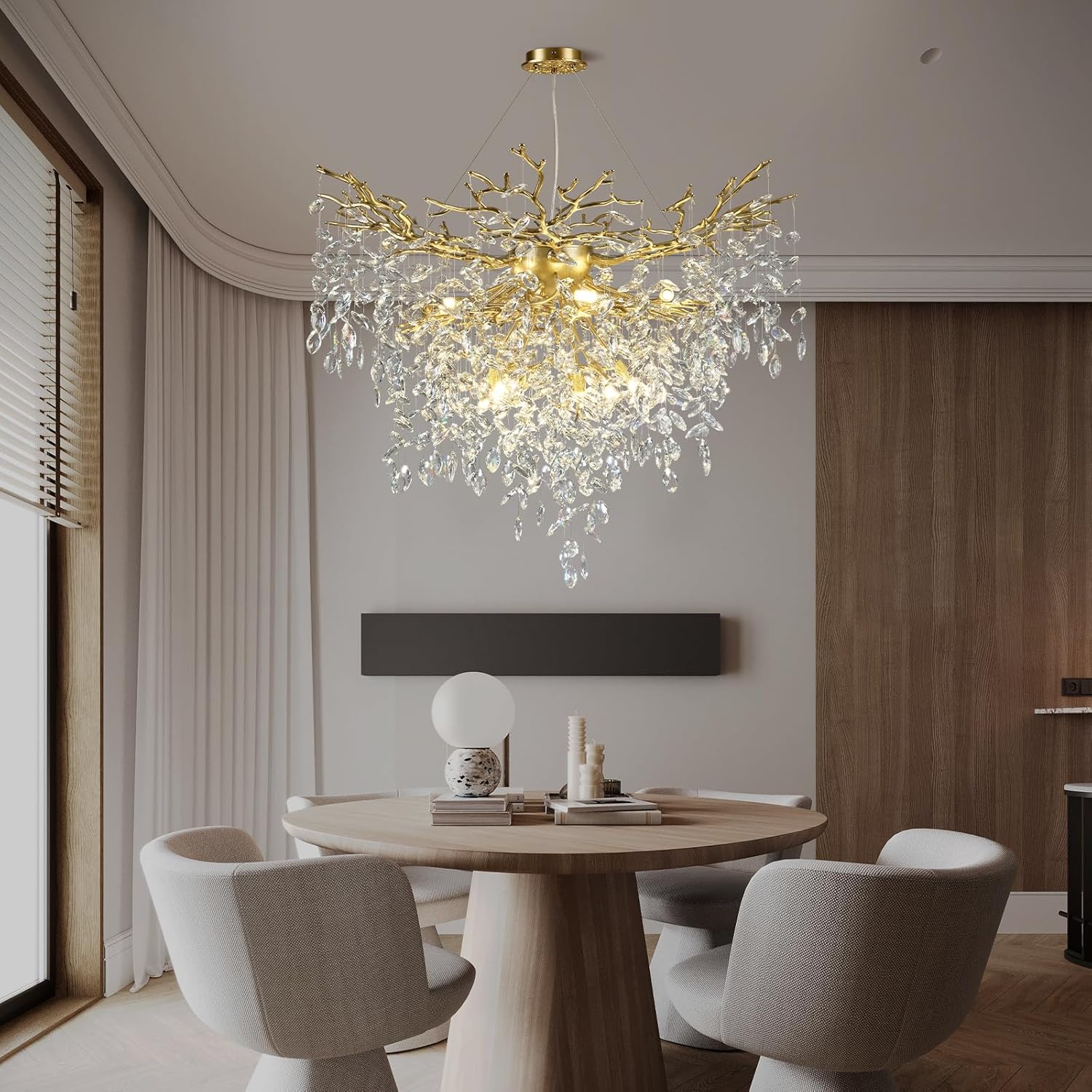 Solara Round Tree Branch Chandelier 24" 32" 40" Tree Branch