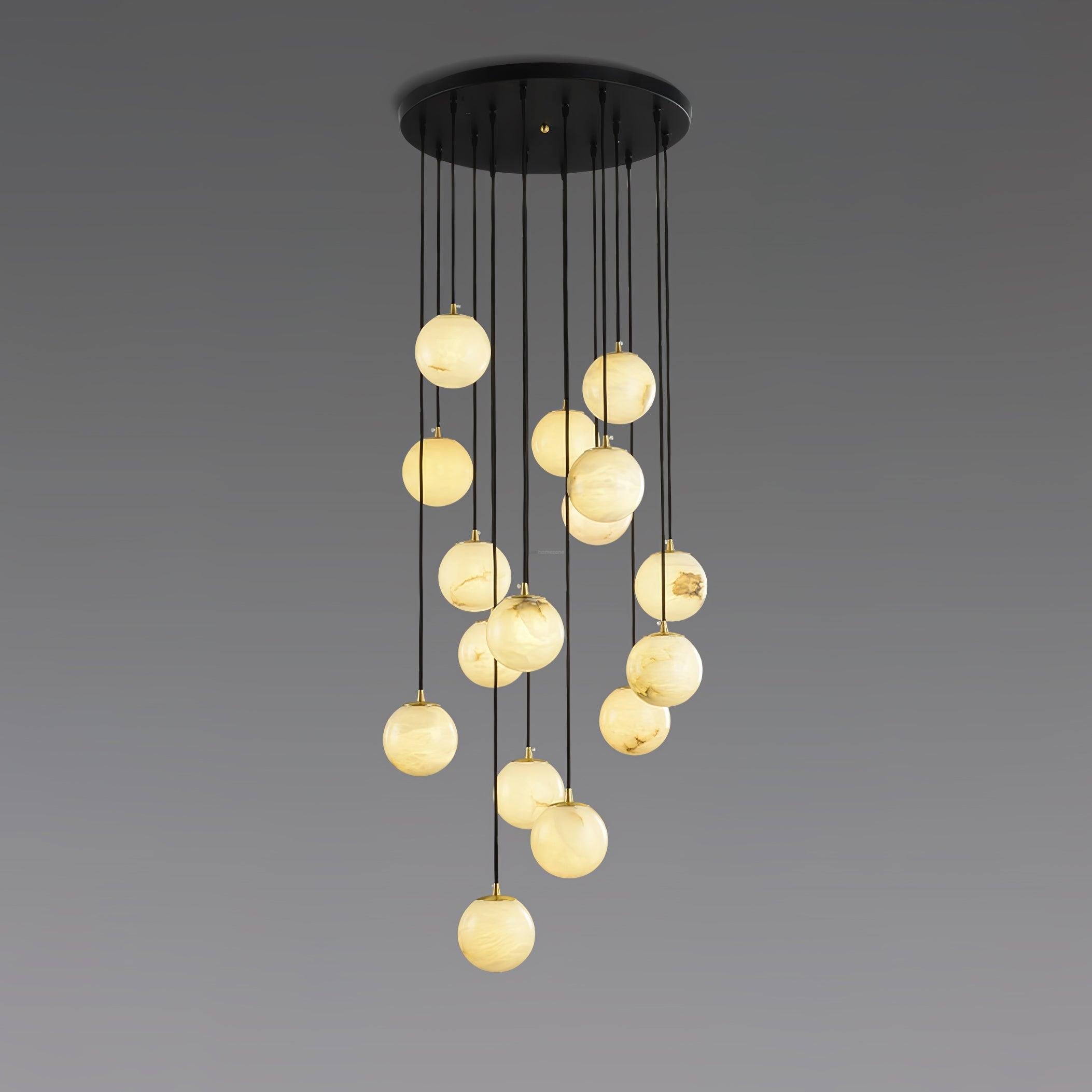 Alabaster Balls Cluster Chandelier with 3/5/7/9/16/18 heads - Luxehomezone