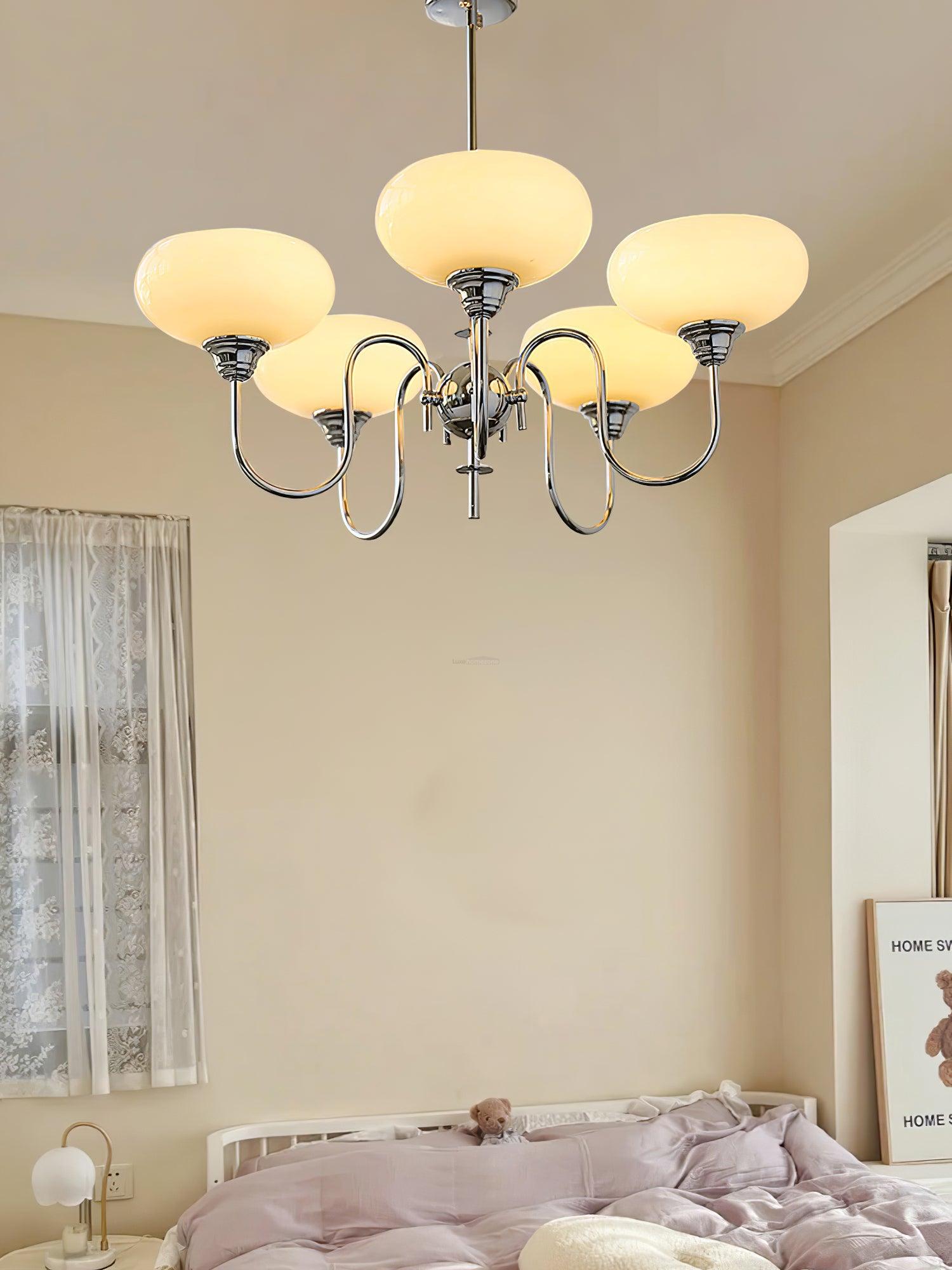 Creamy Persimmon Chandelier - Glass Chandelier, Persimmon-1-Luxehomezone