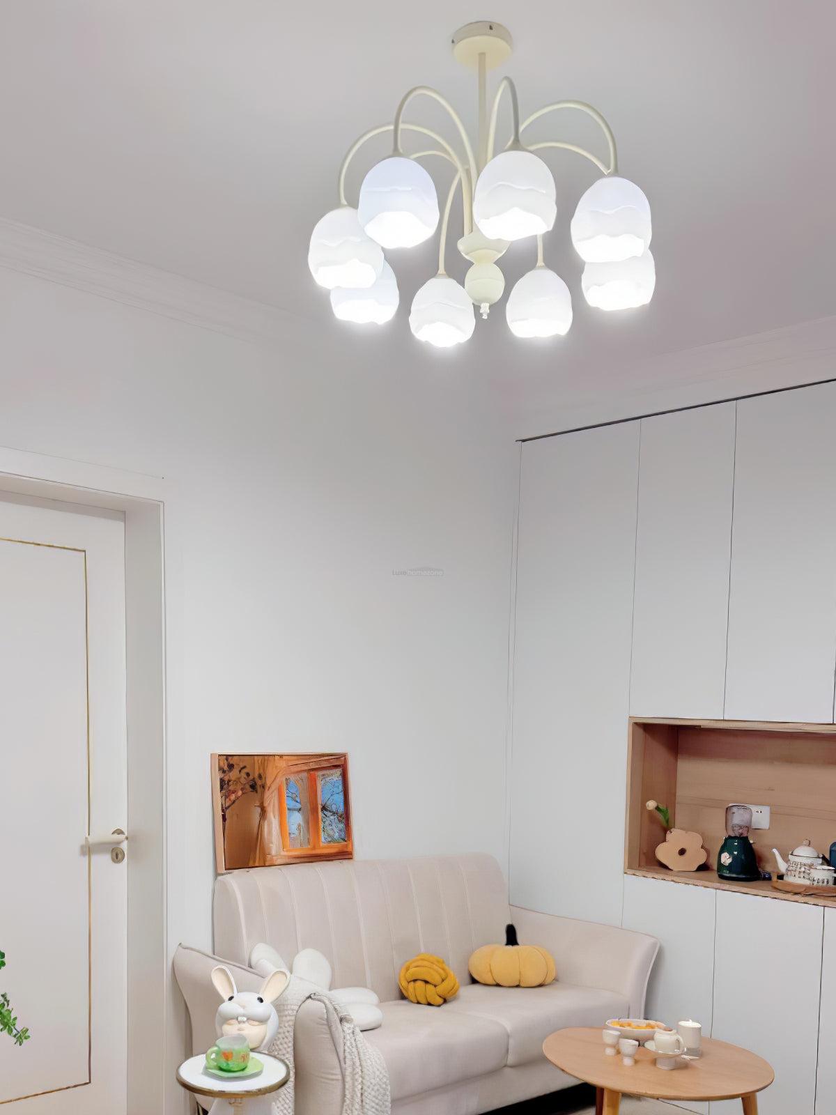 Creamy Chandelier with 5/6/8 heads - Zahara-1-Luxehomezone