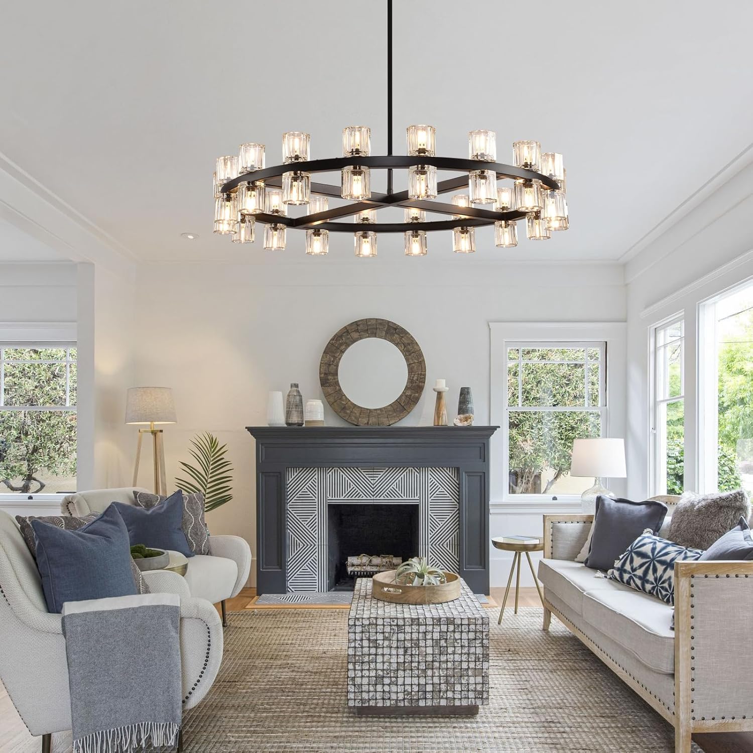 Glowra Round Chandelier 36"
