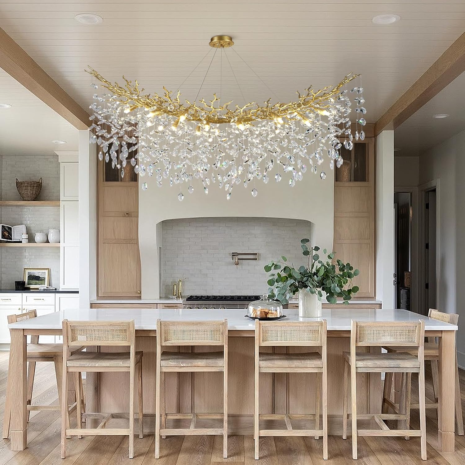 Solara Rectangular Tree Branch Chandelier 55" 72" Tree Branch