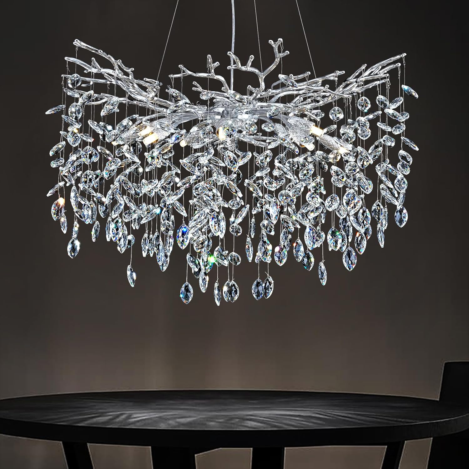 Solara Rectangular Tree Branch Chandelier 21" 30" 40" Tree Branch