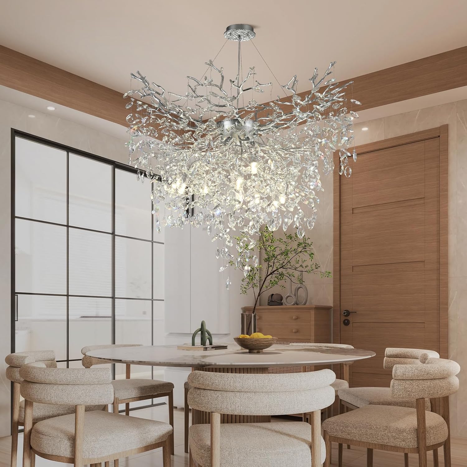 Solara Round Tree Branch Chandelier 24" 32" 40" Tree Branch