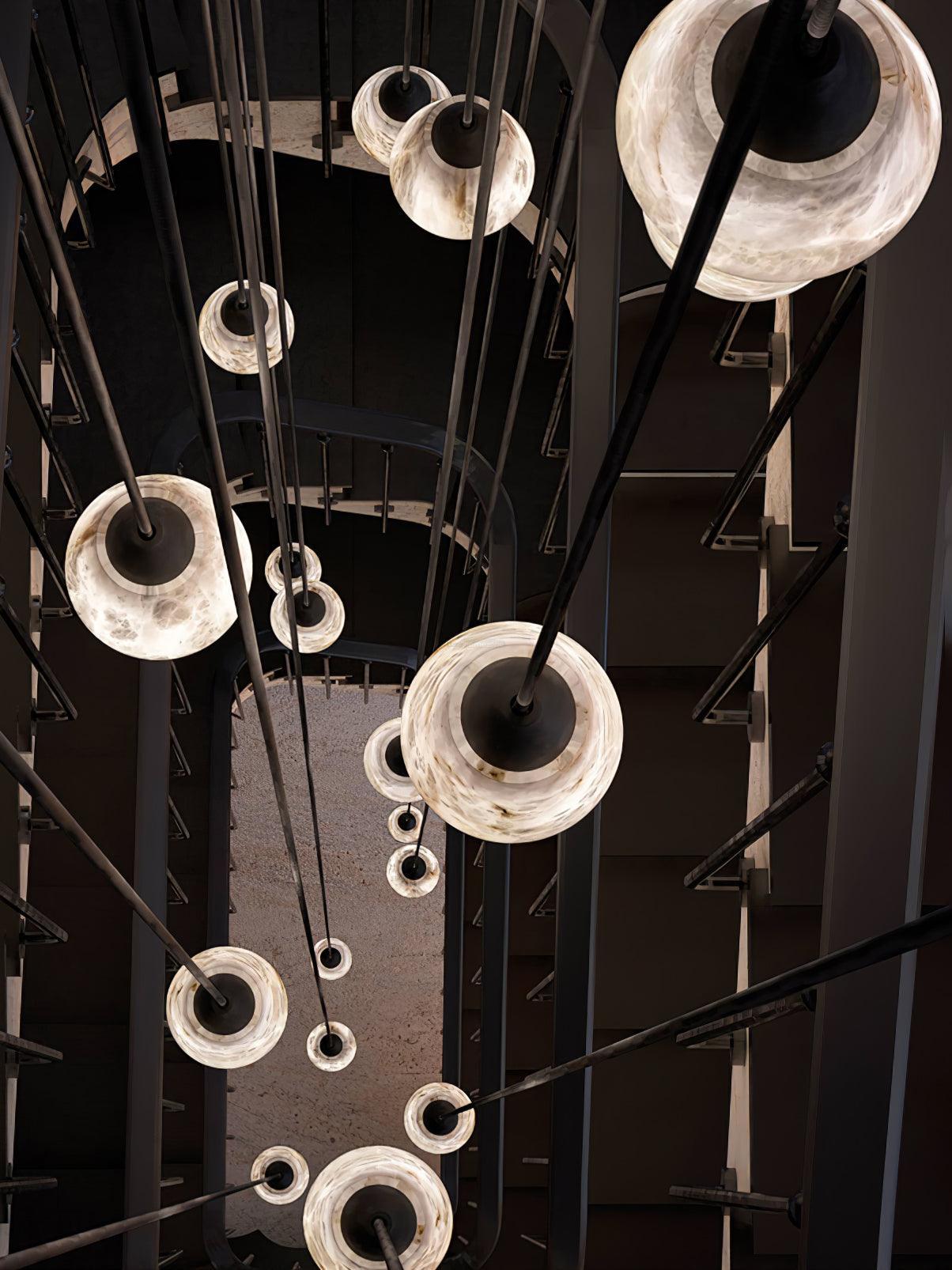 TEN MA DO Alabaster Pendant Light - Alabaster, Alabaster Pendant-1-Luxehomezone