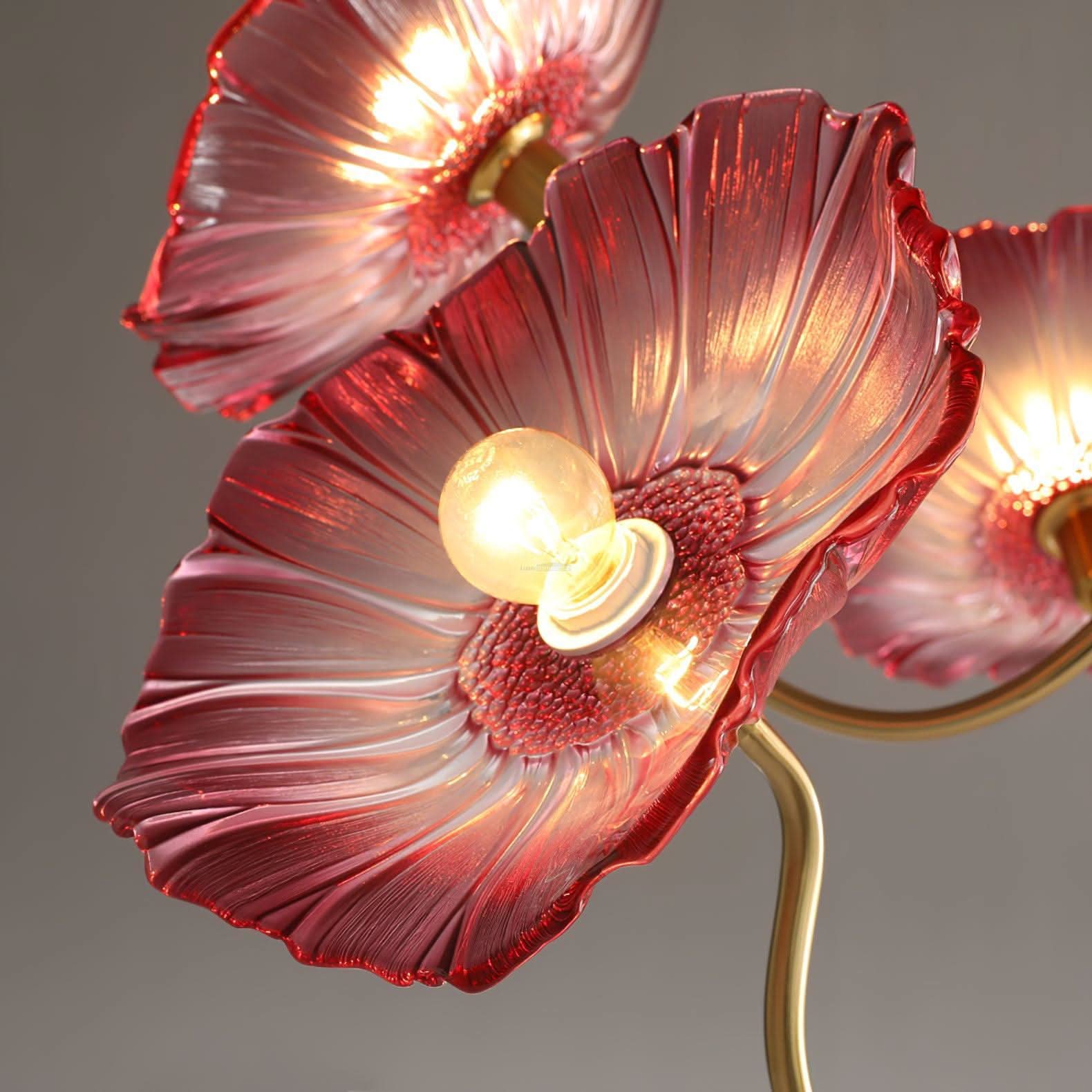 Lotus Leaf Glass Chandelier ∅ 35.4″ - Luxehomezone