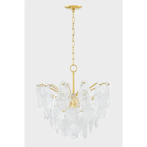 Darcia 24" 7 Lights Chandelier Aged Brass Finish