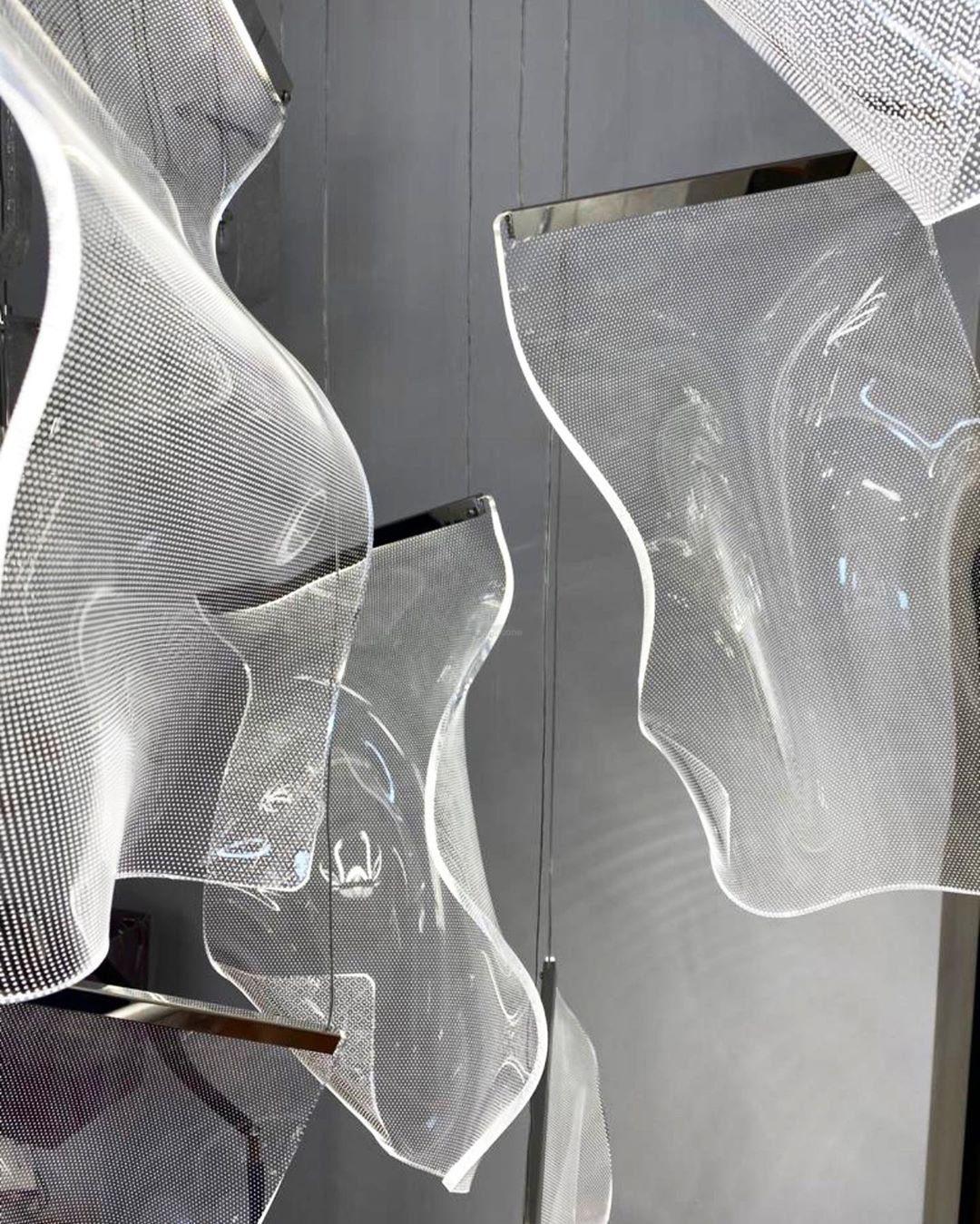 Acrylic Staircase Chandelier - Helia-1-Luxehomezone