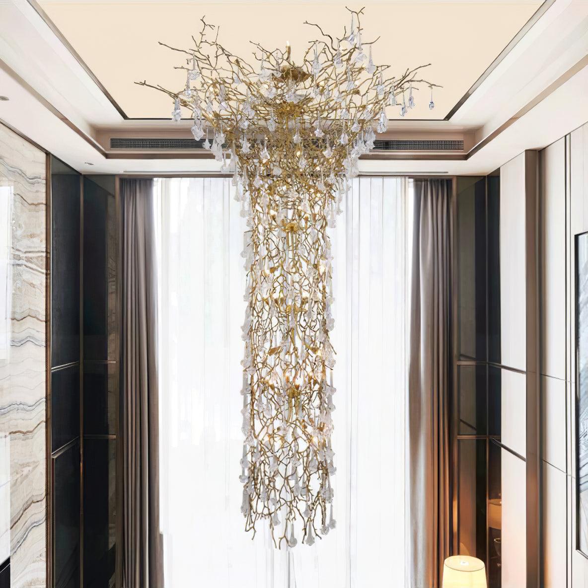 Tree Branch Staircase Chandelier ∅ 59″ - Helia-1-Luxehomezone