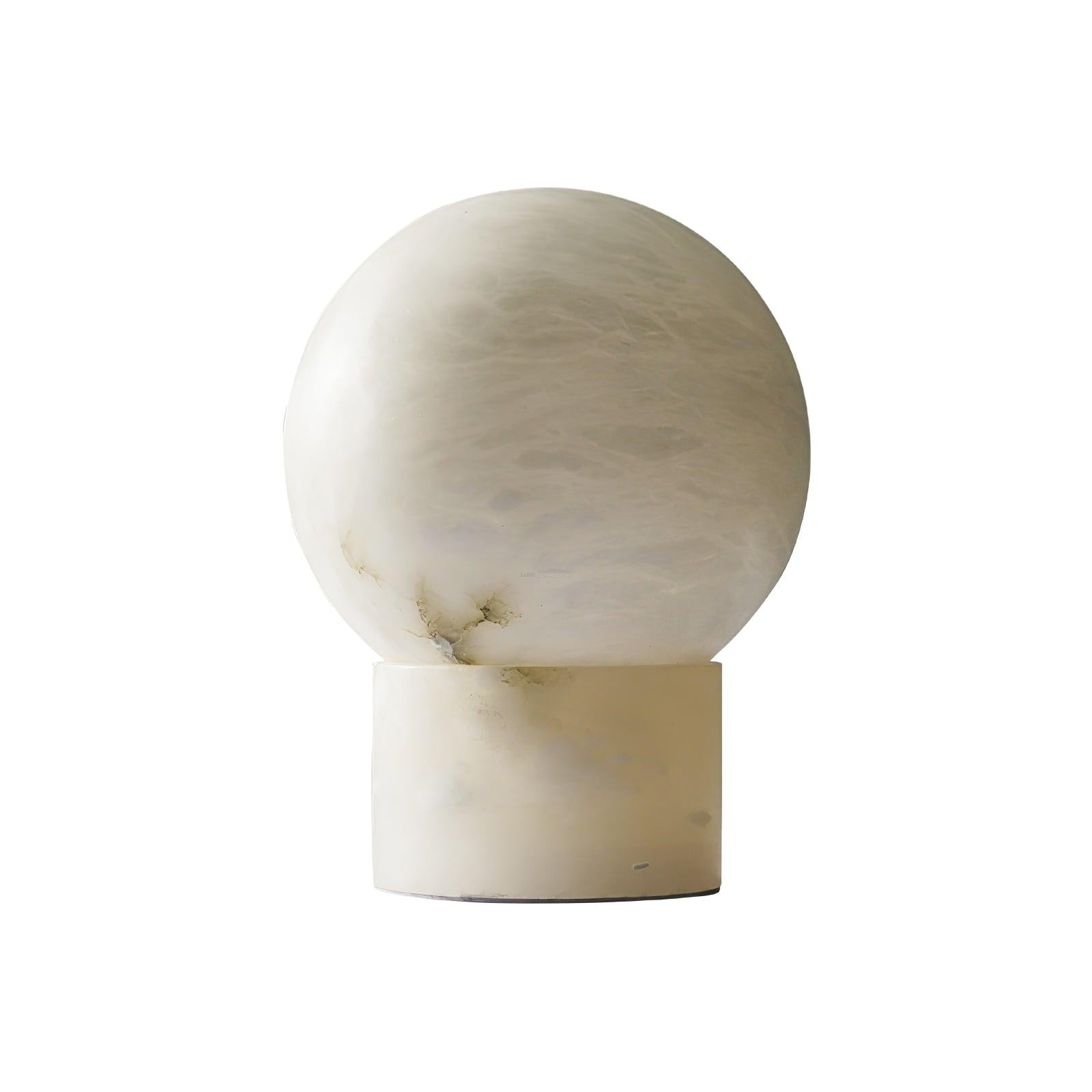 Marble Ball Table Lamp - Alabaster-1-Luxehomezone