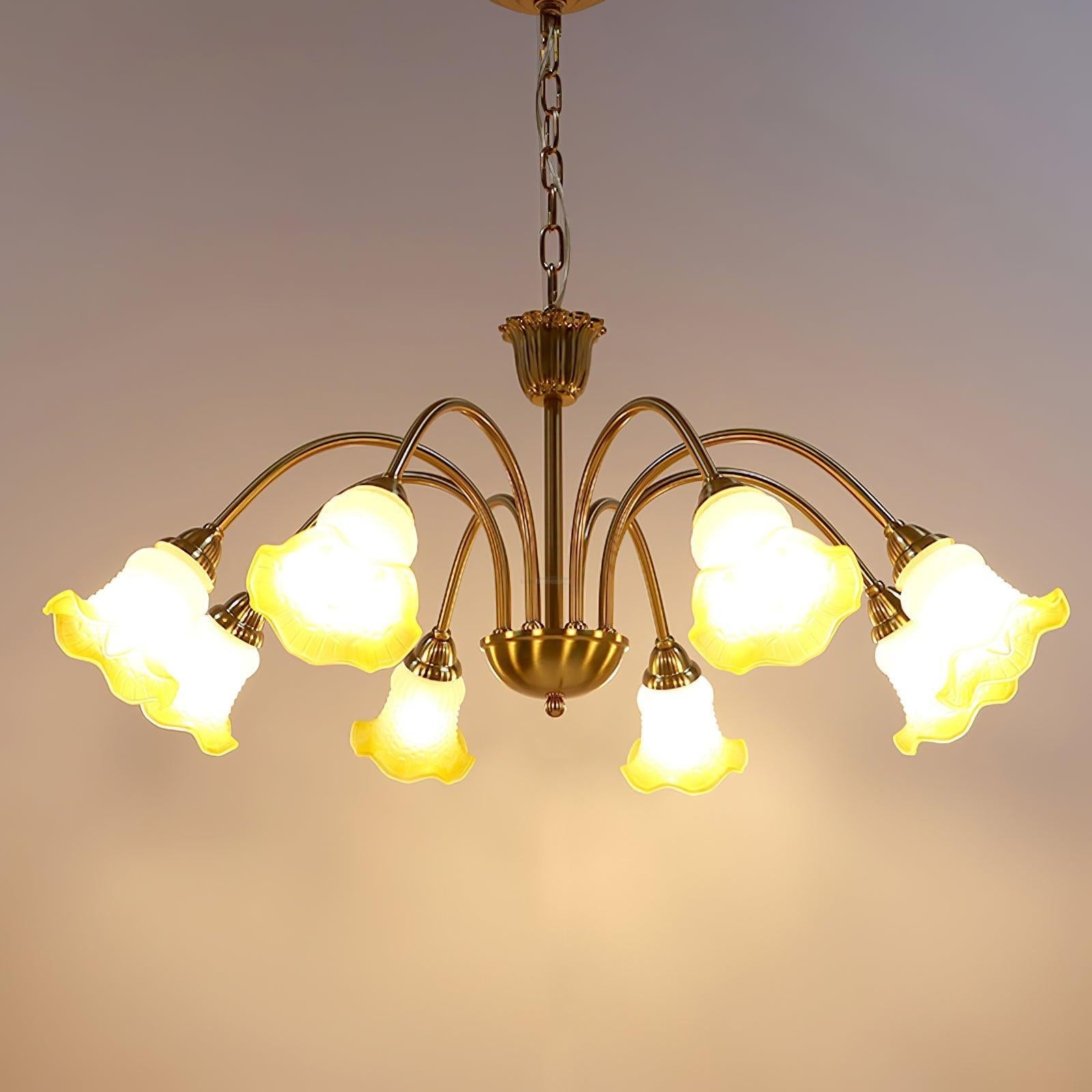 Morning Glory Chandelier ∅ 24.4″ - Zahara-1-Luxehomezone