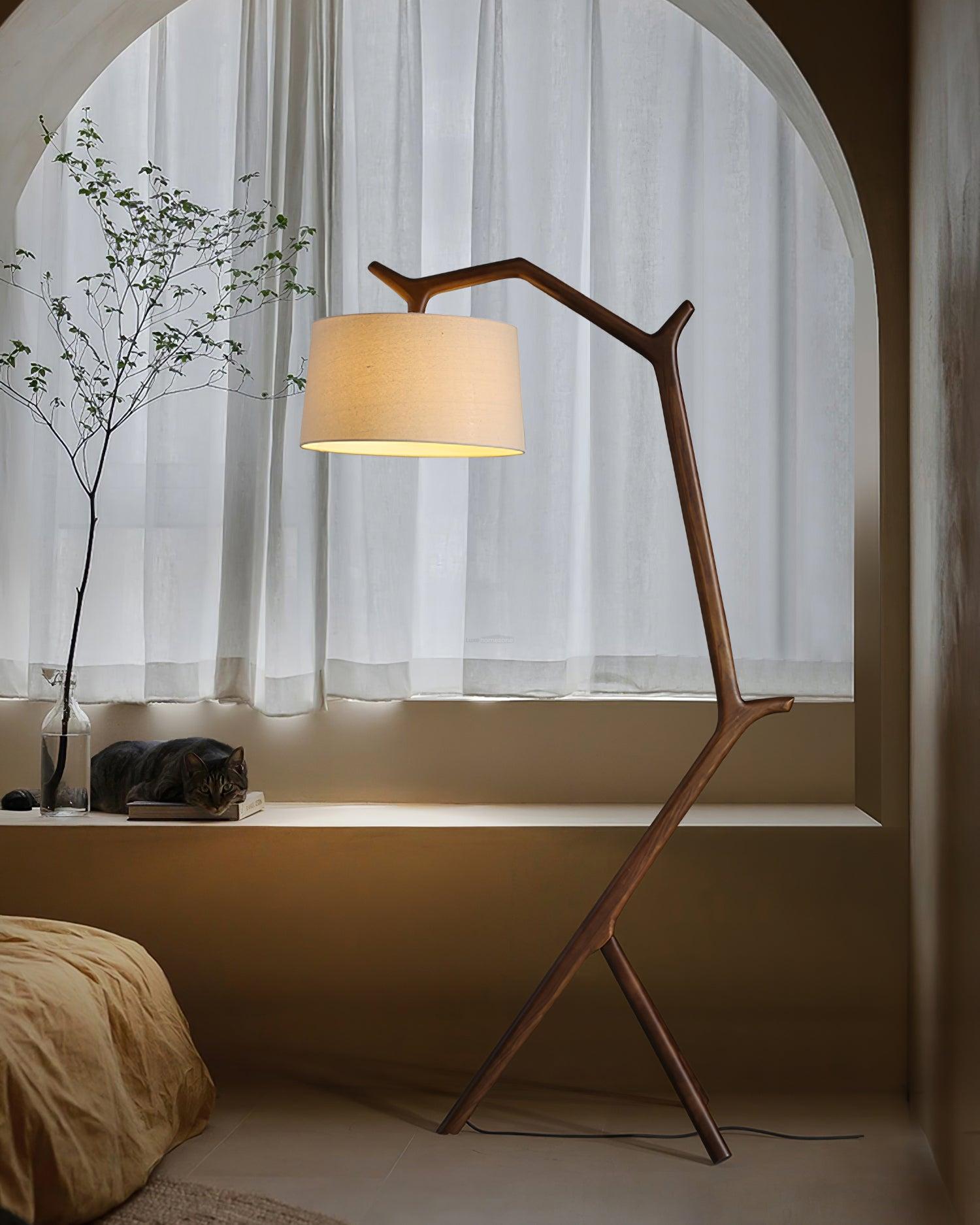 Umahi Floor Lamp  L 39.7″ - Fabric-1-Luxehomezone