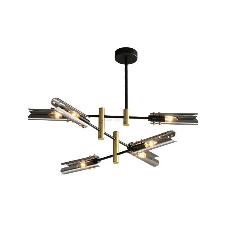 Astrid Double Chandelier with 4/6/8 heads - Tube-1-Luxehomezone