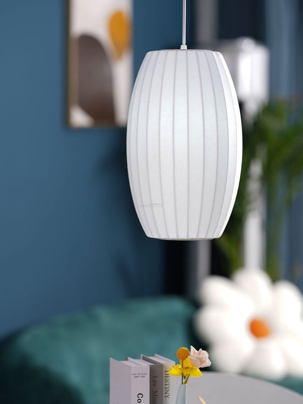 Bubble Pendant Light with Artificial Silk Lampshade - Luxehomezone