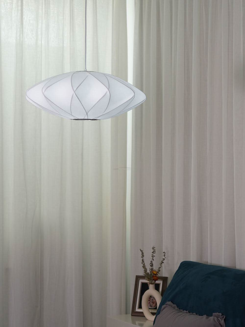 Bubble Pendant Light with Artificial Silk Lampshade - Luxehomezone