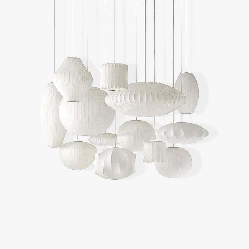 Bubble Pendant Light with Artificial Silk Lampshade - Luxehomezone
