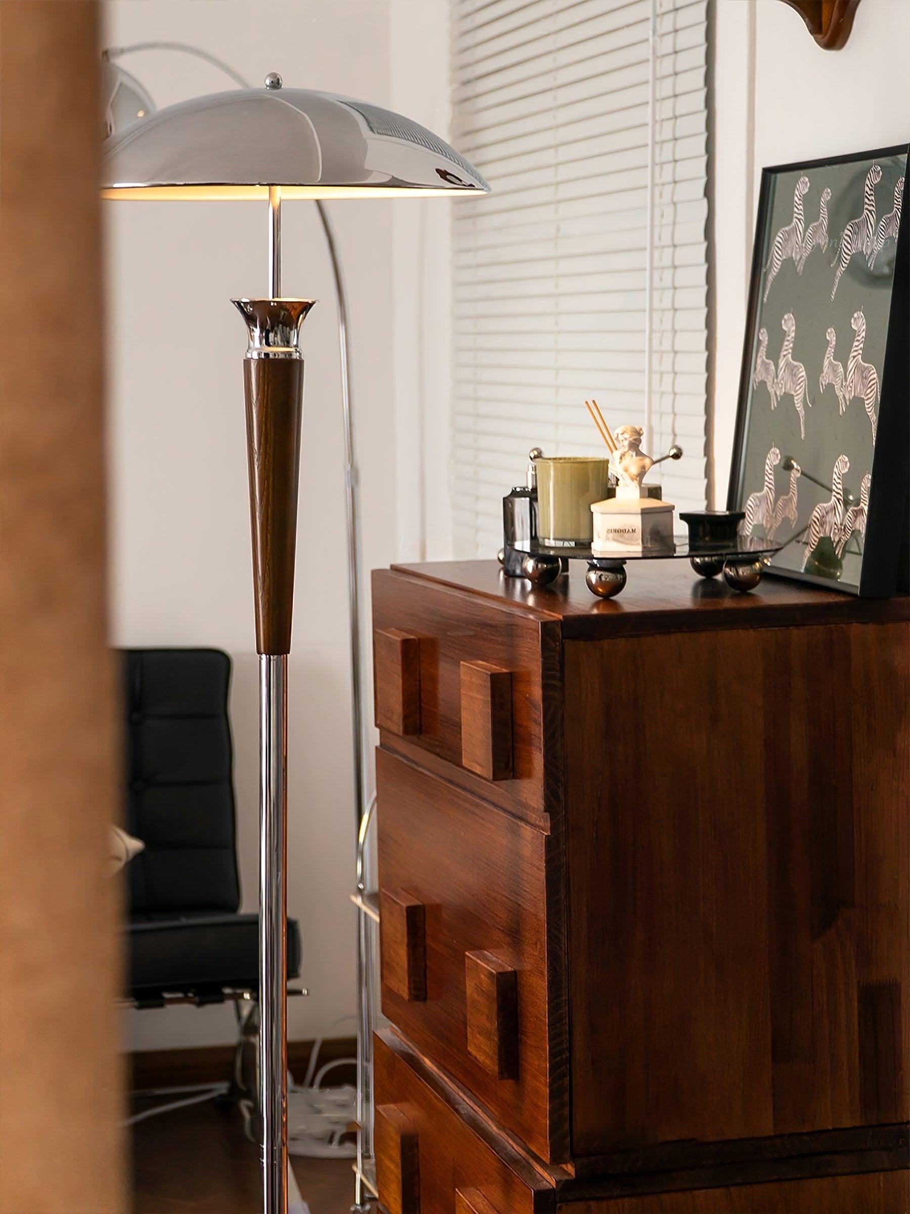 Helmet Floor Lamp ∅ 15.7″ - Geometry-1-Luxehomezone
