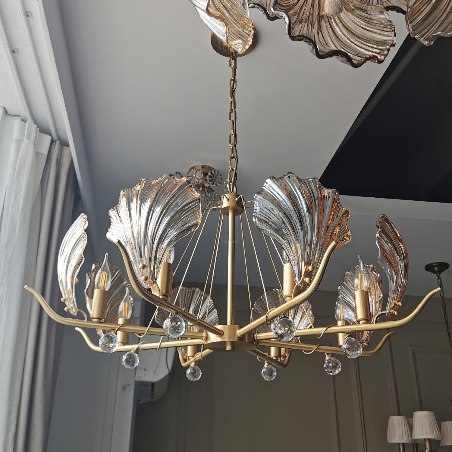 Shell Crystal Chandelier with 3/6/8 heads - Luxehomezone