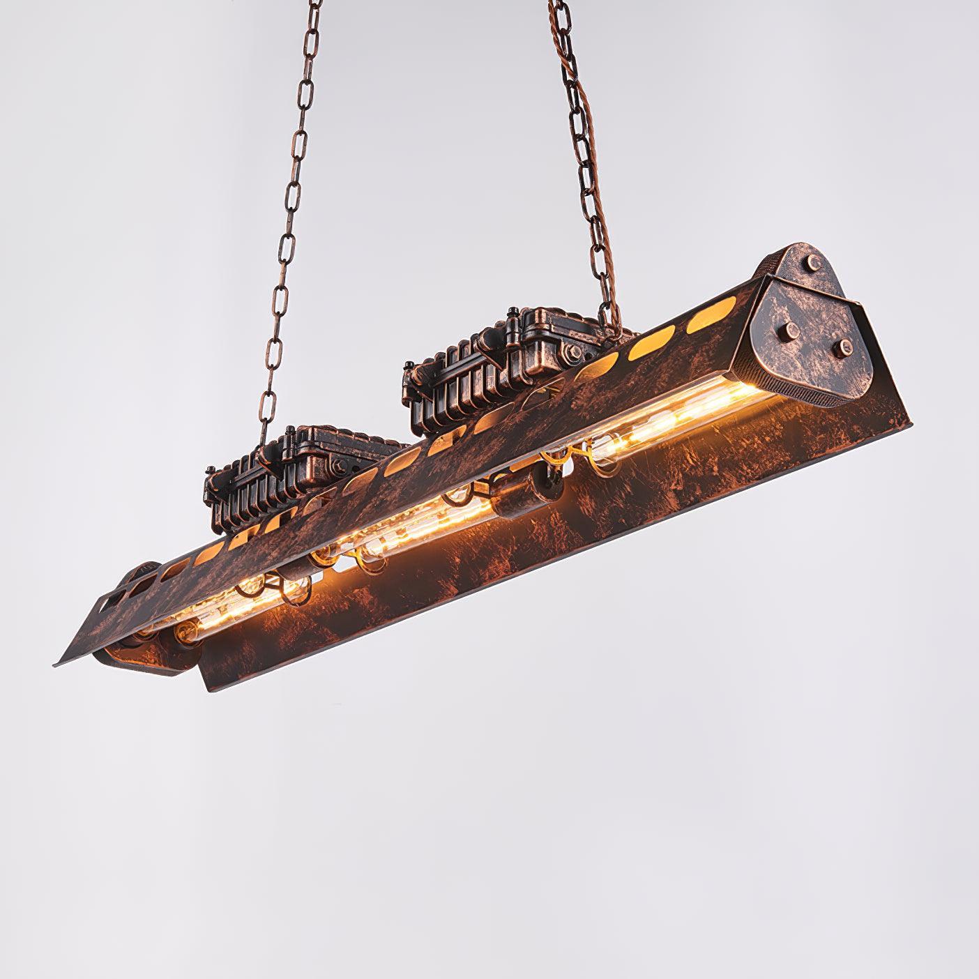 Industrial Steampunk Style Chandelier, Dining Table Lamp, Kitchen Island Lamp - Bar, Bloom, Optimized-1-Luxehomezone