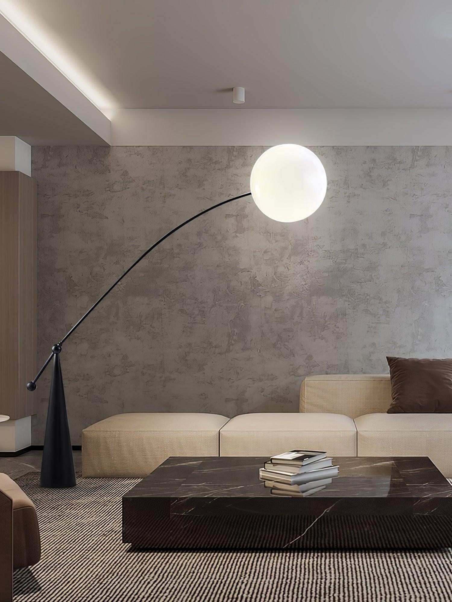 Opal Arc Floor Light - Bent-1-Luxehomezone