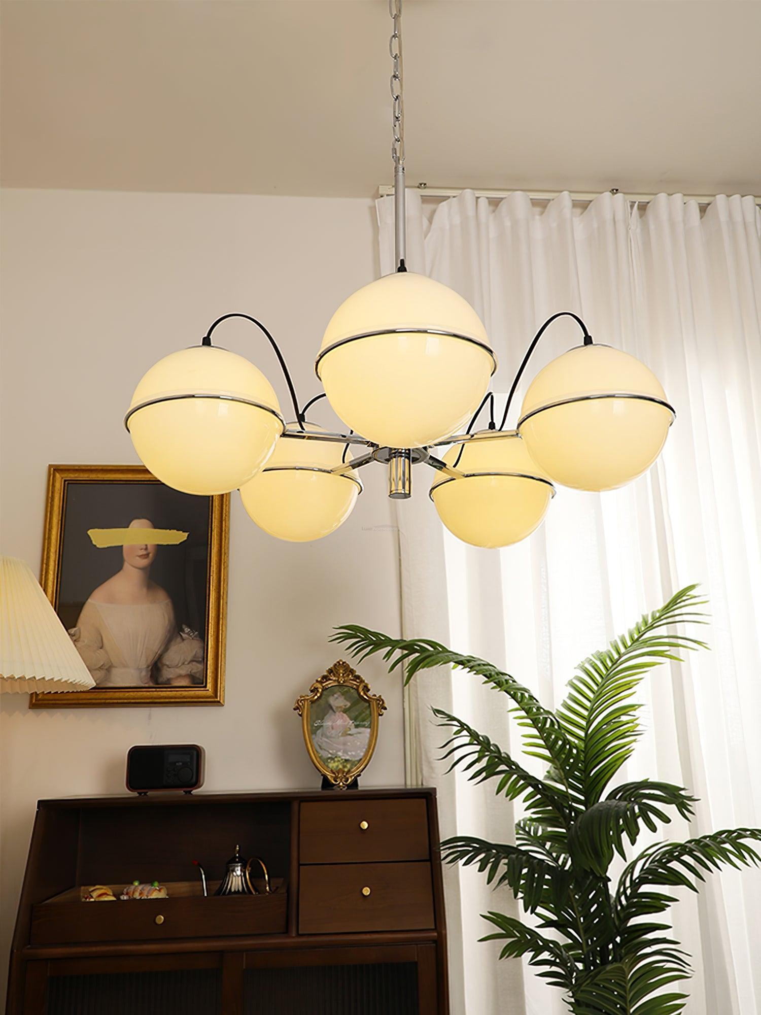 McCarren Chandelier ∅ 20.5″ - Bend, Marshmallow Chandelier-1-Luxehomezone