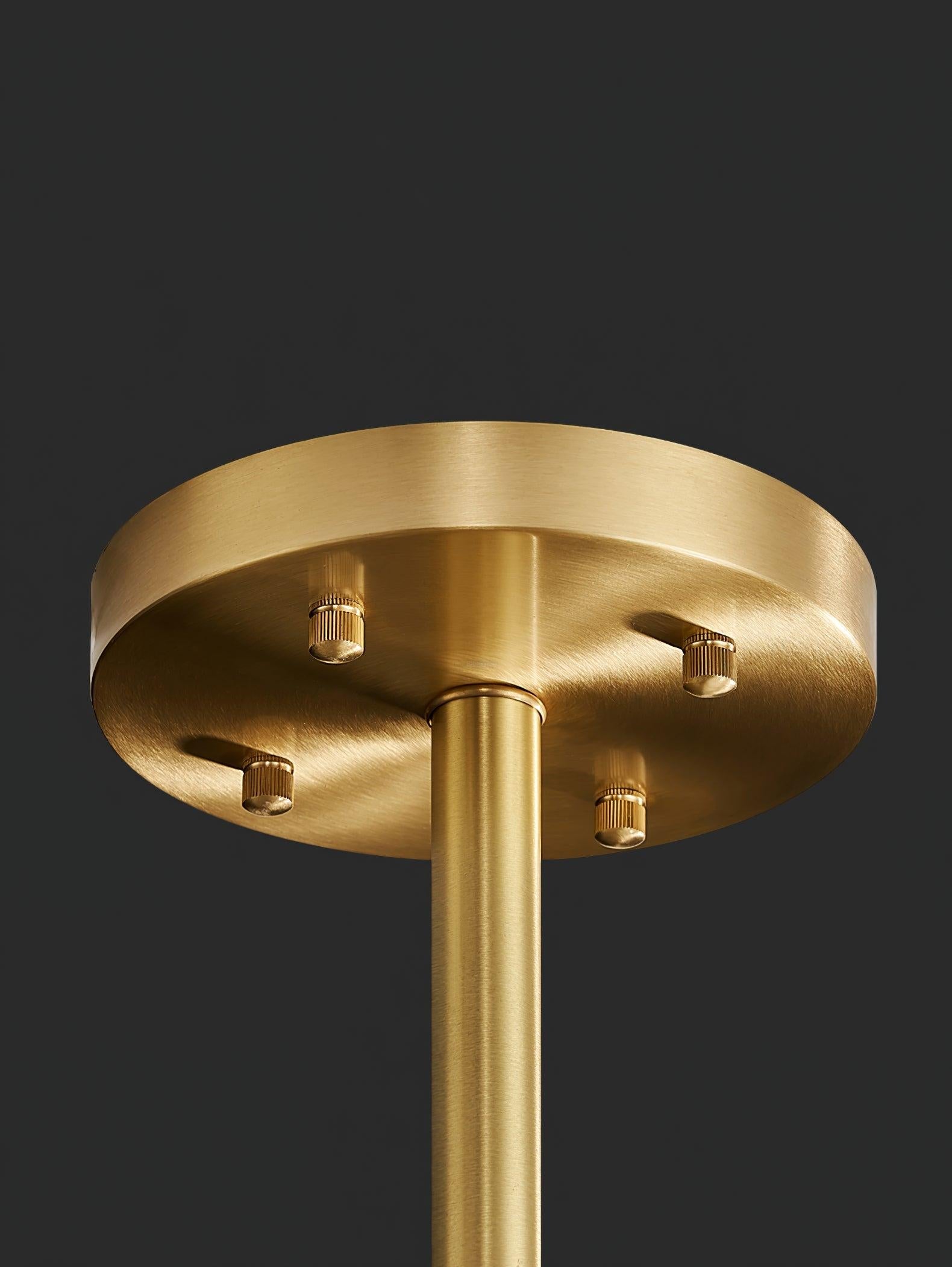 Gold & Clear Rod Round/Long canopy Chandelier - Luxehomezone