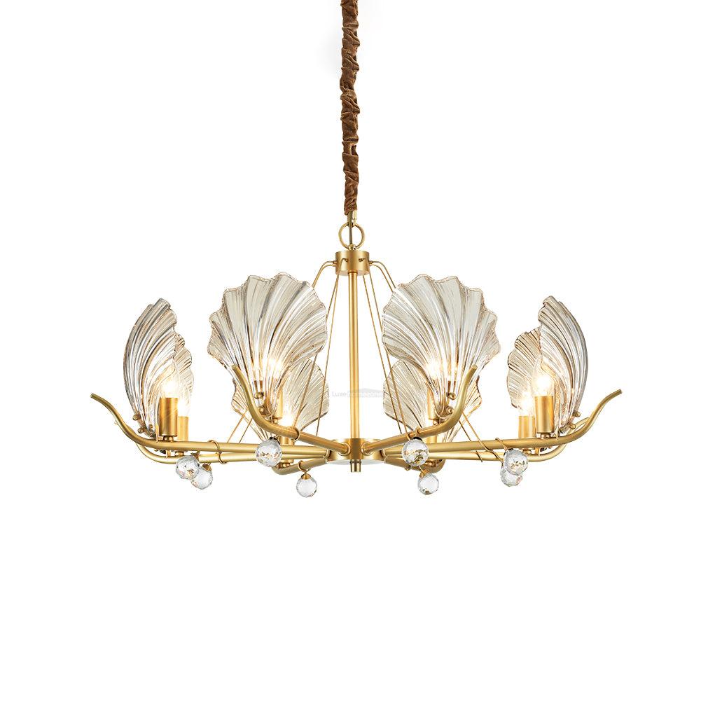 Shell Crystal Chandelier with 3/6/8 heads - Luxehomezone