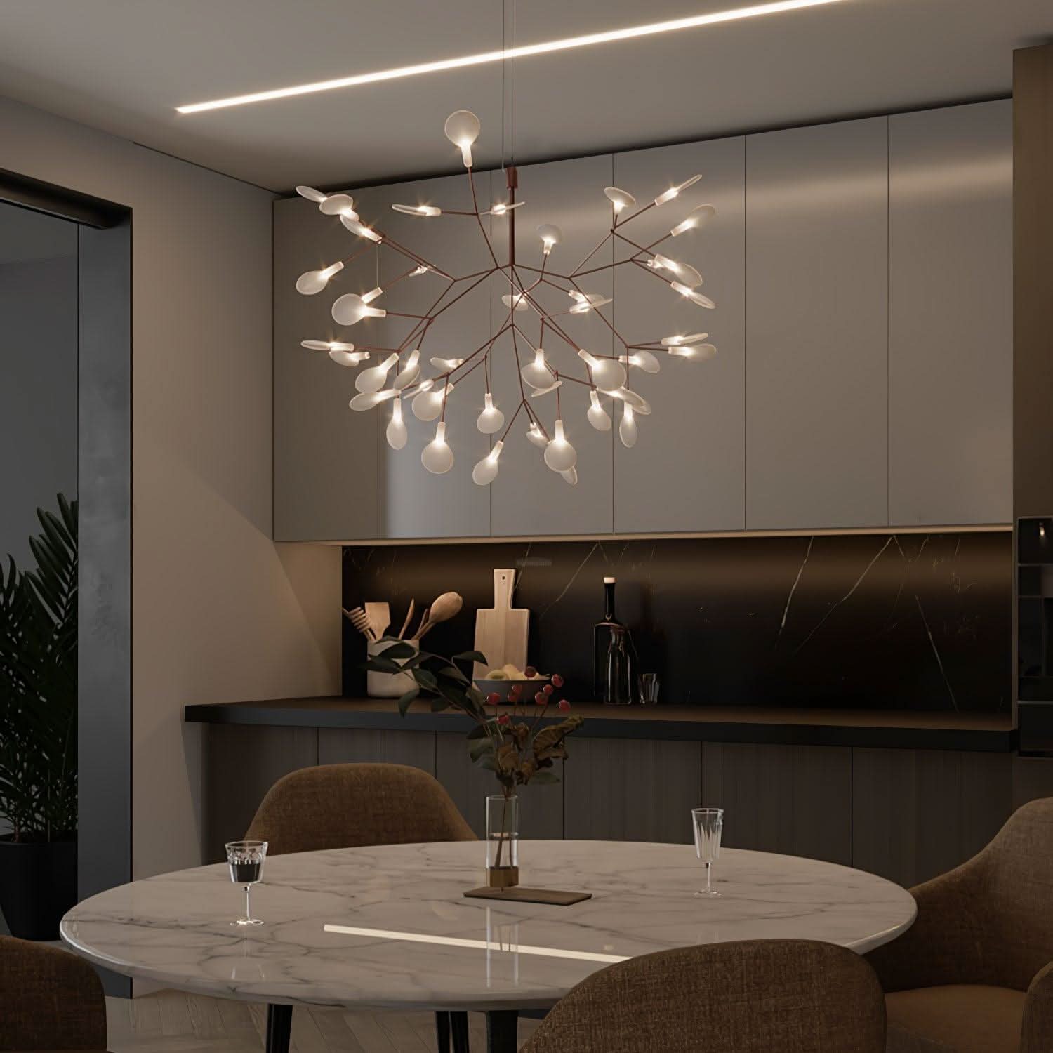 Rose Gold Firefly Chandelier - Luxehomezone