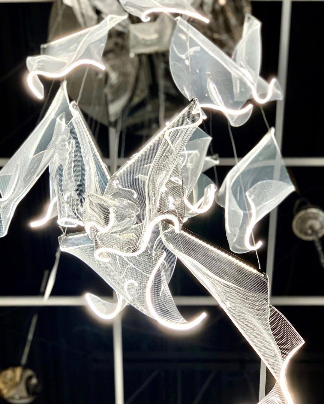 Acrylic Staircase Chandelier - Helia-1-Luxehomezone