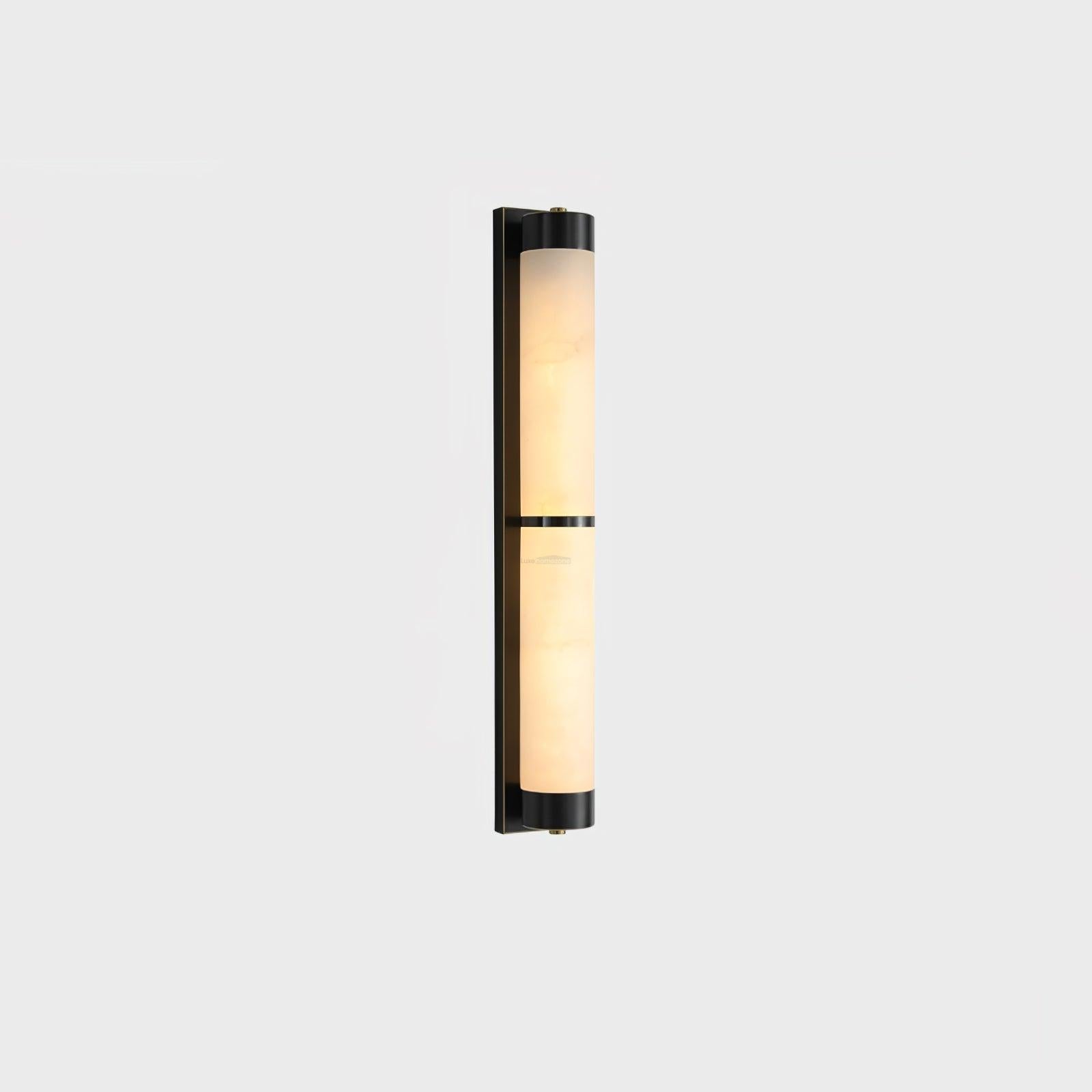 Cylindra Alabaster Brass Wall Sconce - Alabaster, Alabaster Wall Lamp-1-Luxehomezone