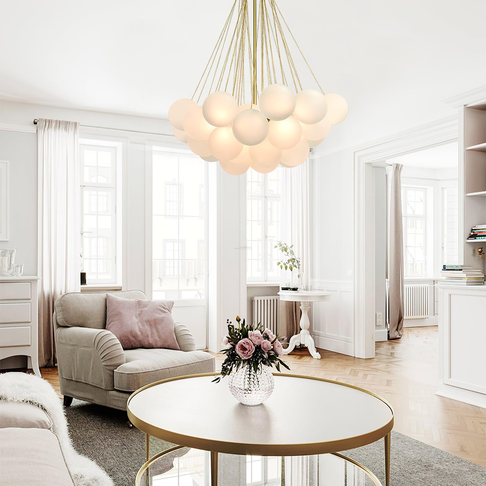 Glass Bubble Chandelier - Bend, chandeliers-1-Luxehomezone